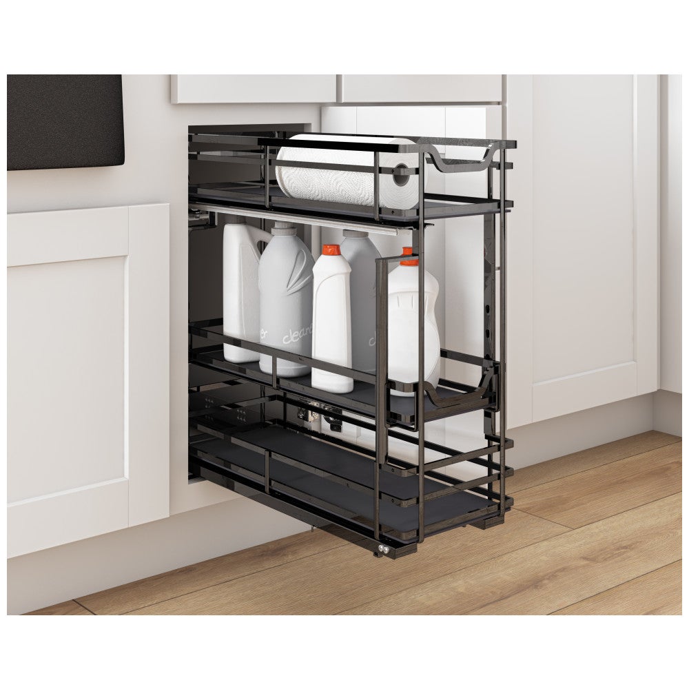 STORAGE WITH STYLE® Metal "No Wiggle" Under Drawer Base Pullout, Pre-assembled with Soft-close Slides