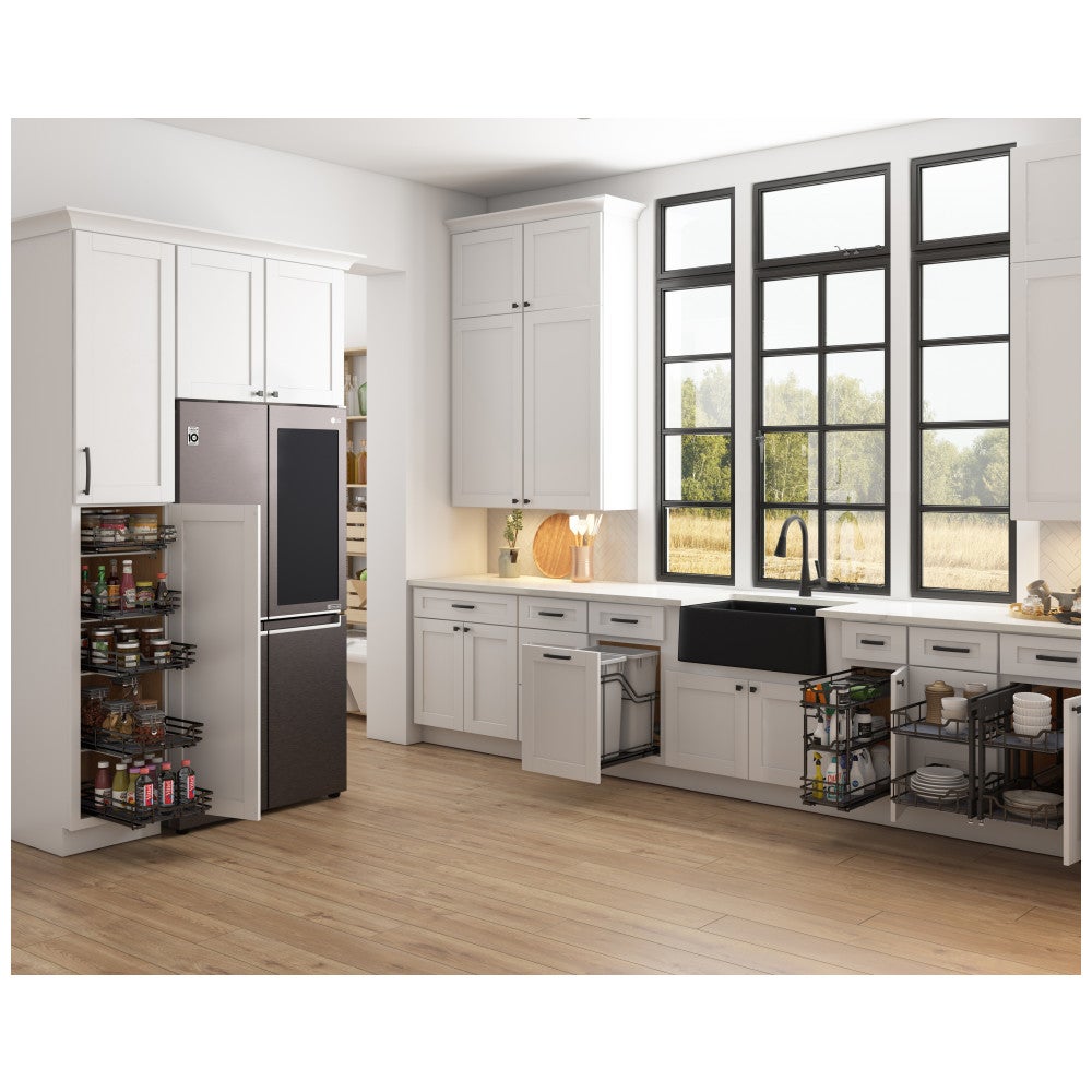 STORAGE WITH STYLE® Metal "No Wiggle" Under Drawer Base Pullout, Pre-assembled with Soft-close Slides