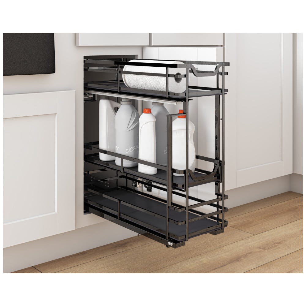 STORAGE WITH STYLE® Metal "No Wiggle" Under Drawer Base Pullout, Pre-assembled with Soft-close Slides