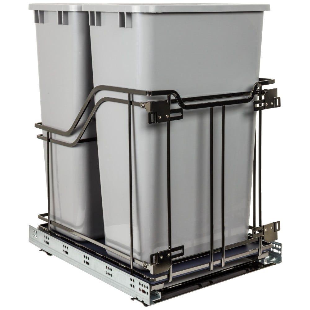 STORAGE WITH STYLE® Metal Soft-close Trashcan Pullout