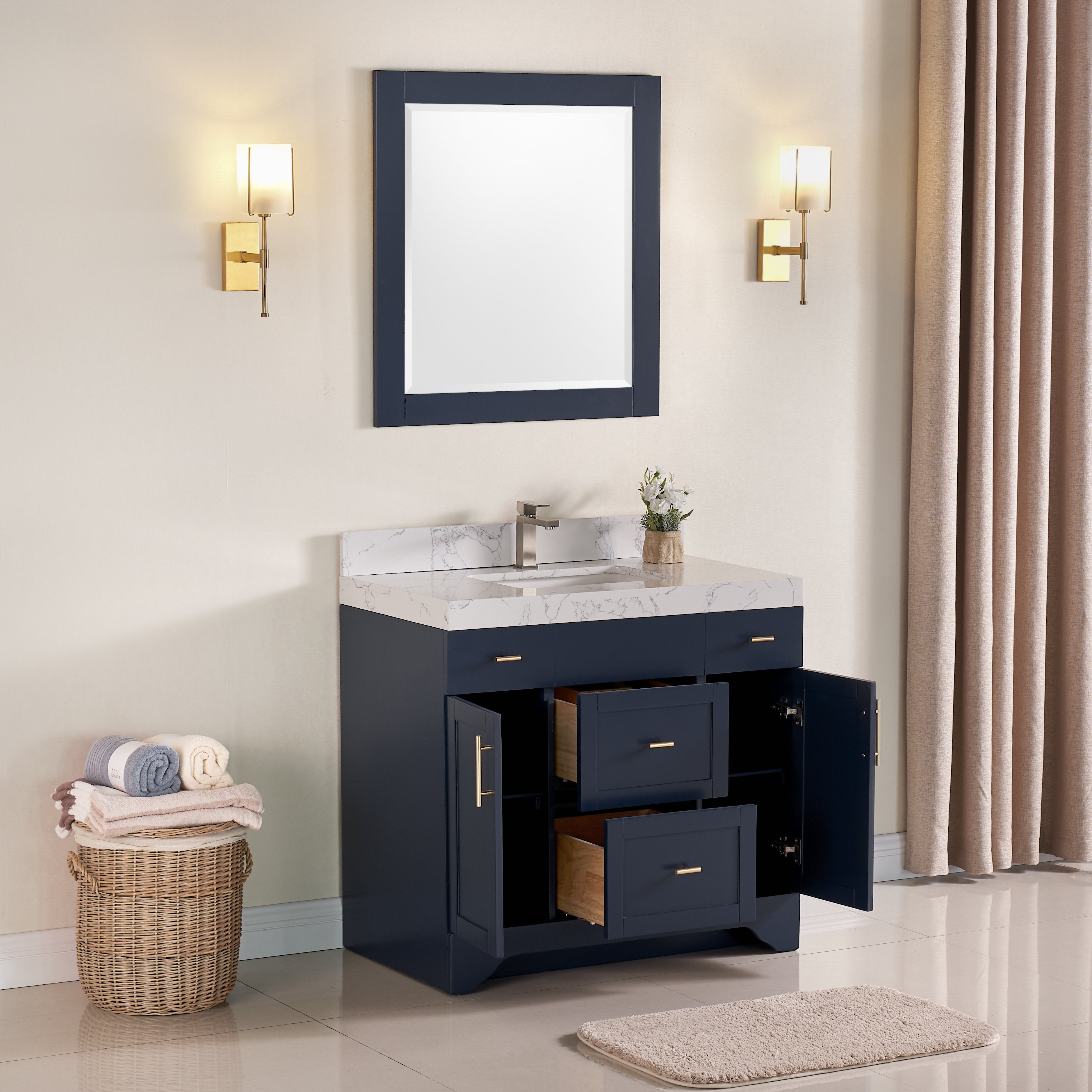 1905 Series 36in Bathroom Vanity Cabinet Set