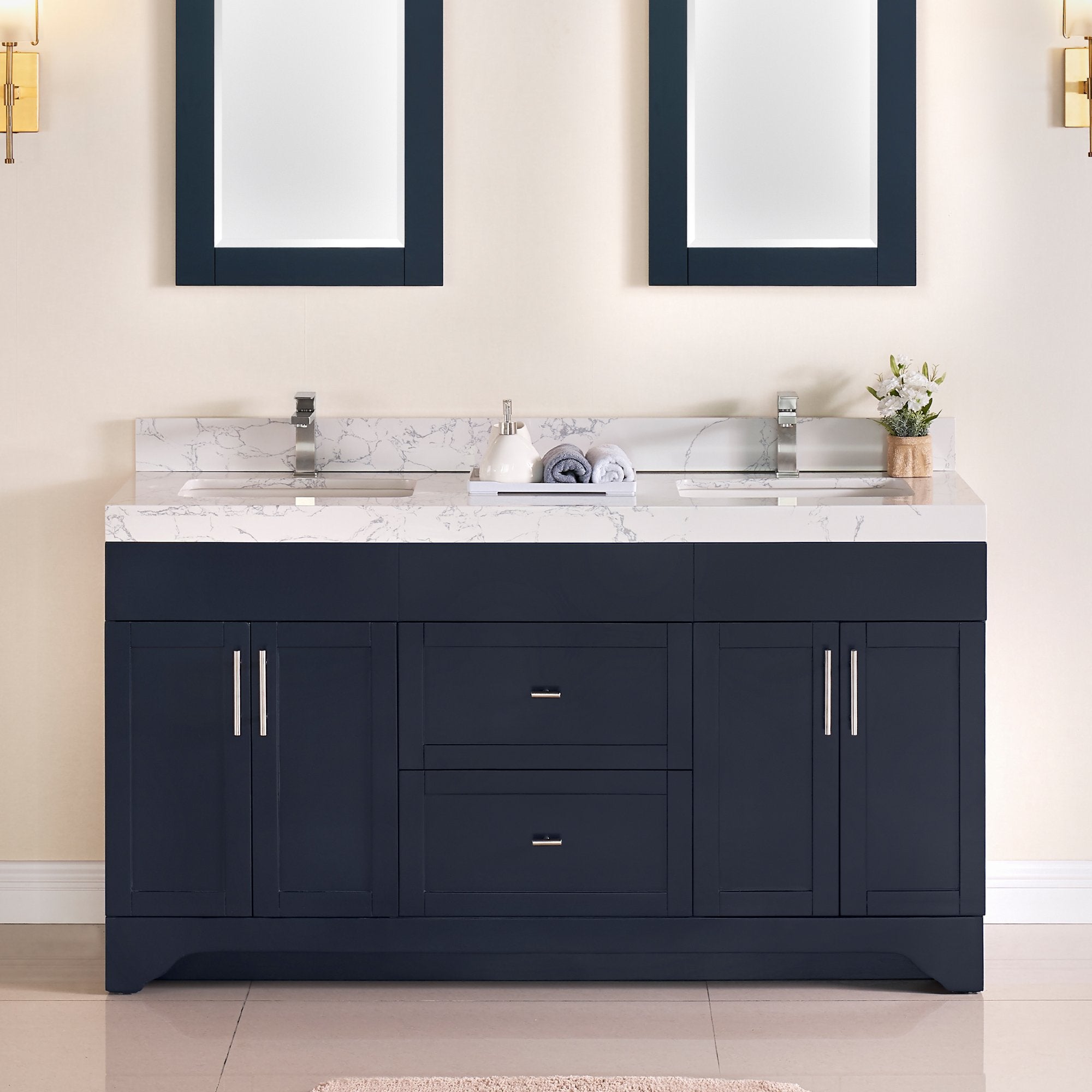 1905 Series 60Inch Bathroom Vanity Cabinet Set