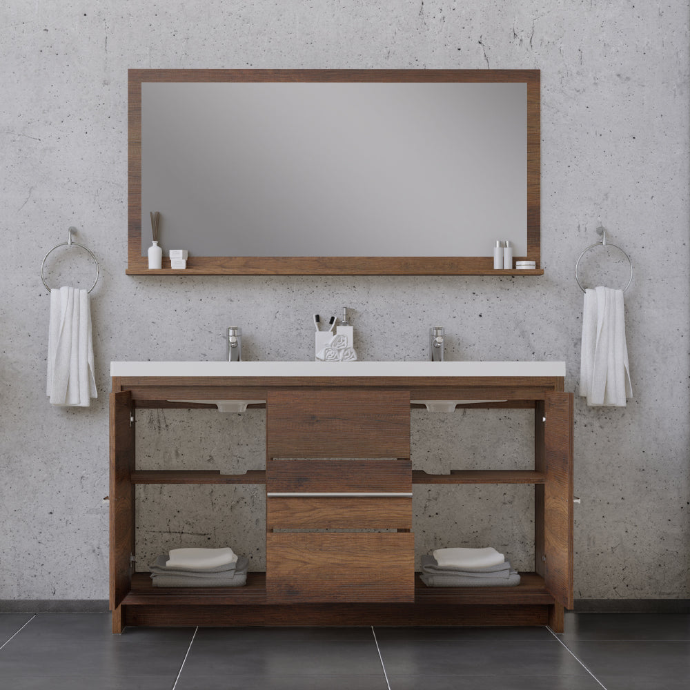 Sortino 60 Double inch Modern Bathroom Vanity