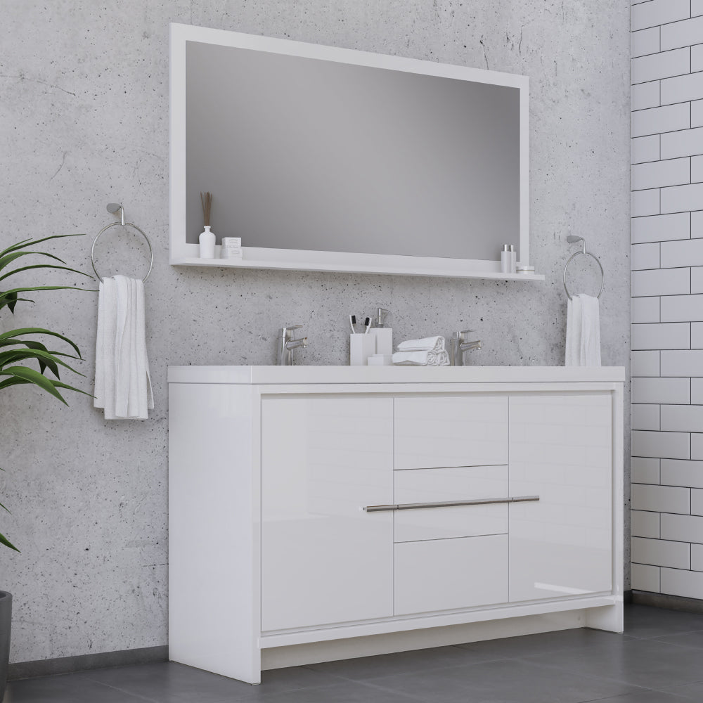 Sortino 60 Double inch Modern Bathroom Vanity