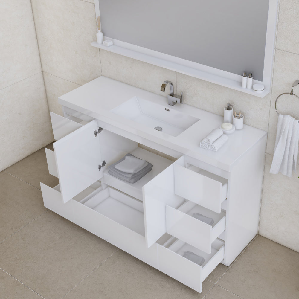 Paterno 60 inch Single Modern Freestanding Bathroom Vanity