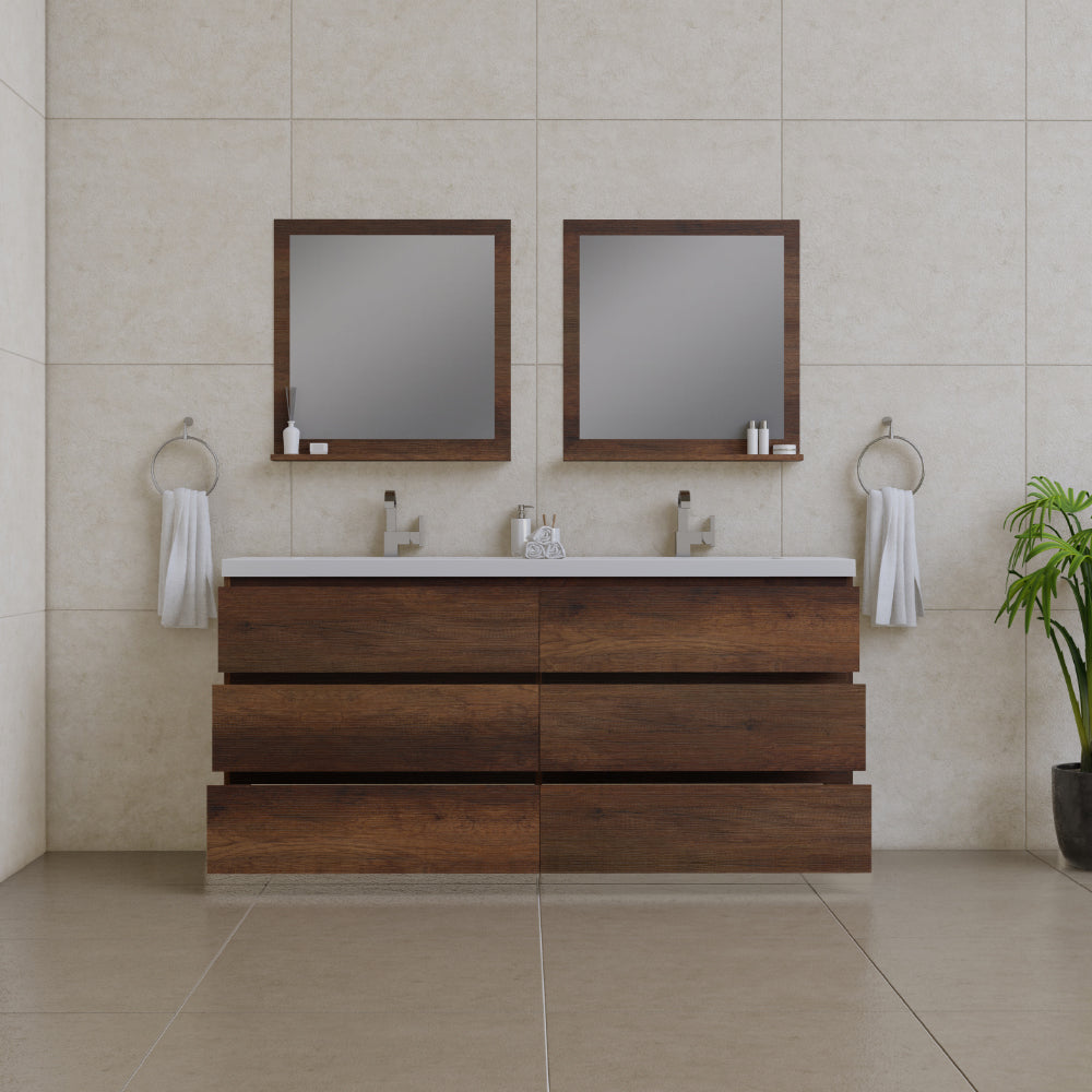 Paterno 72 inch Modern Freestanding Bathroom Vanity