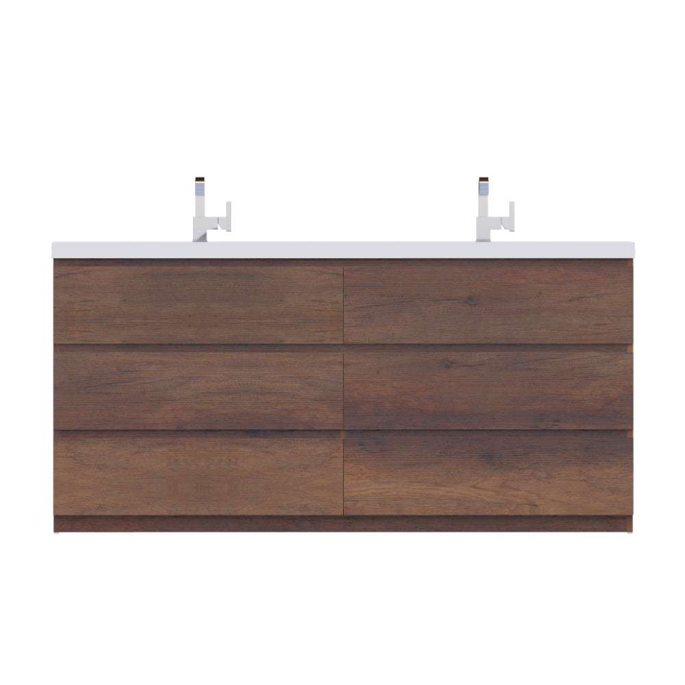 Paterno 72 inch Modern Freestanding Bathroom Vanity