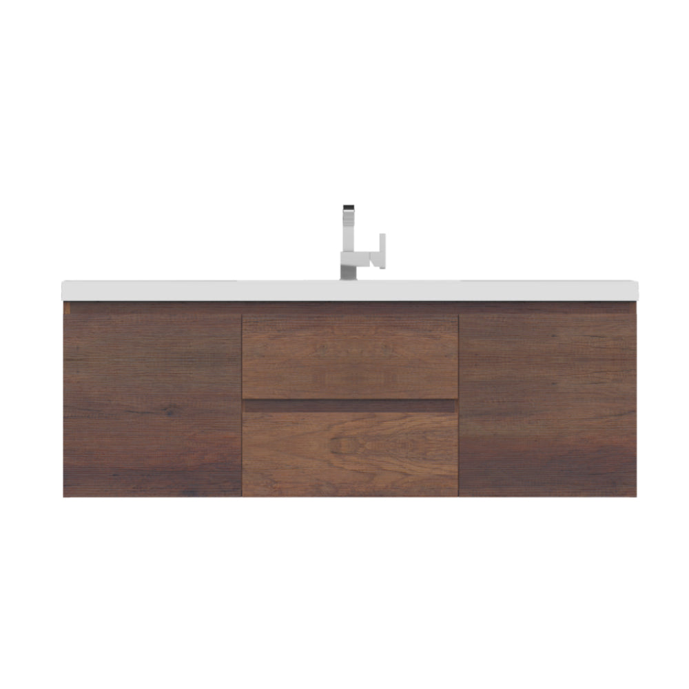 Paterno 60 inch Single Modern Wall Mounted Bathroom Vanit