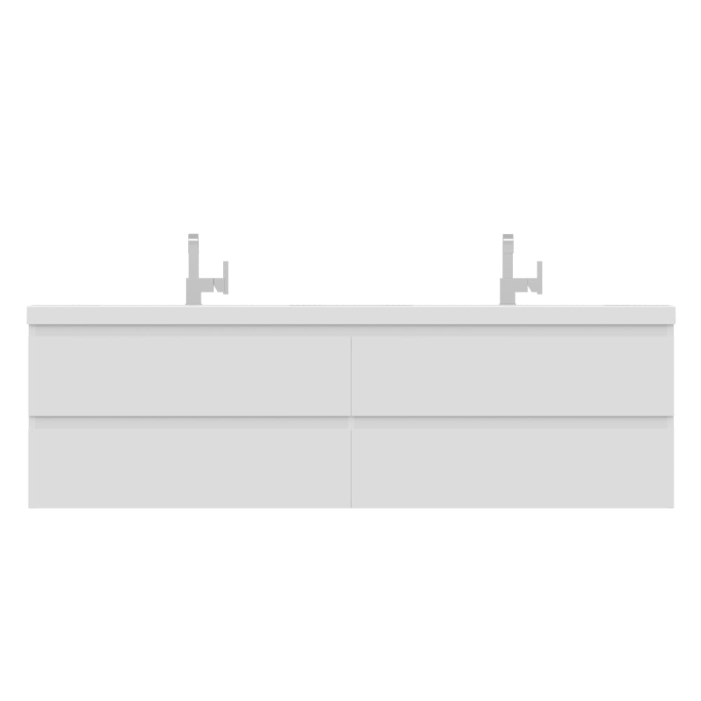 Paterno 72 inch Modern Wall Mounted Bathroom Vanity