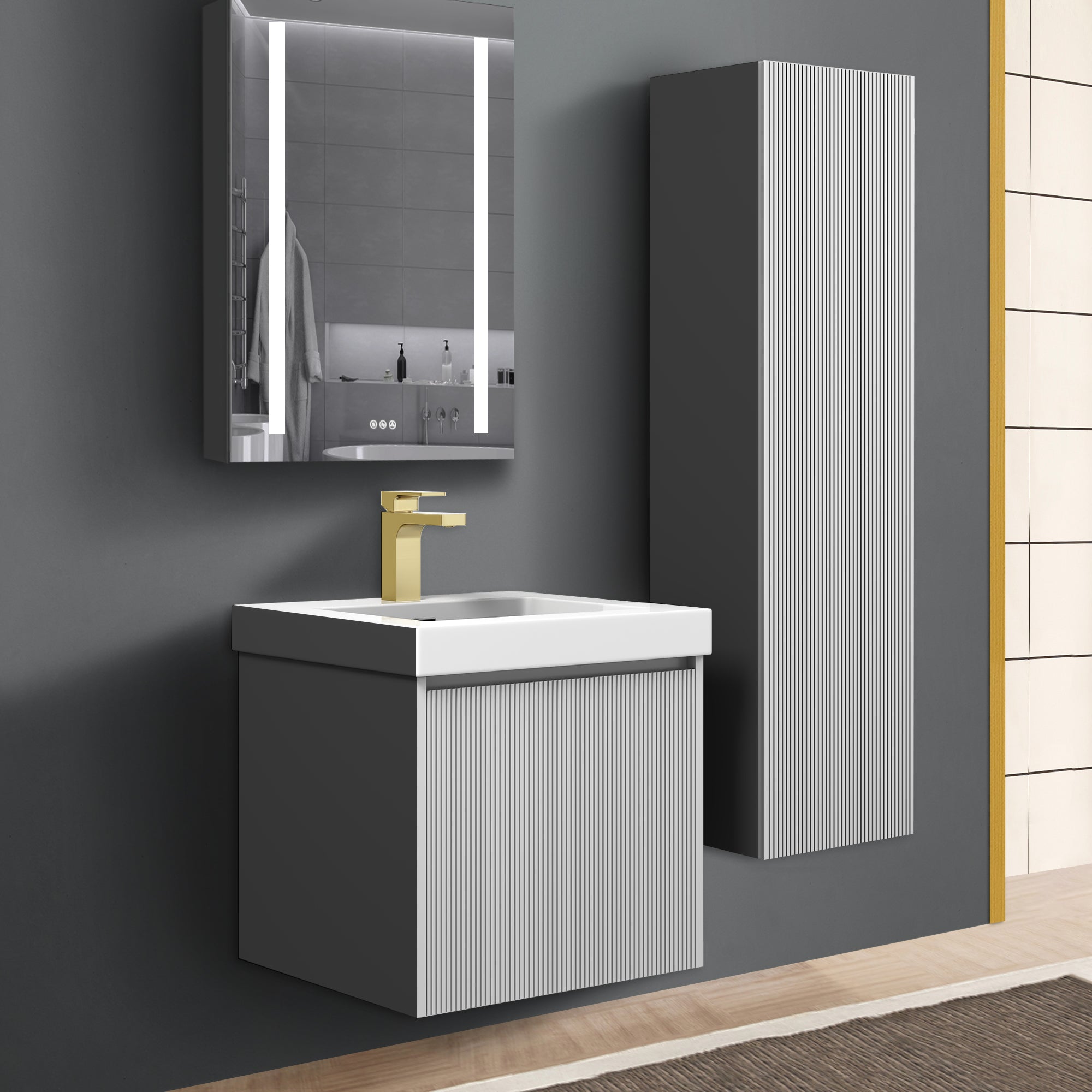 Positano 20'' Vanity✔️Base Cabinet Only