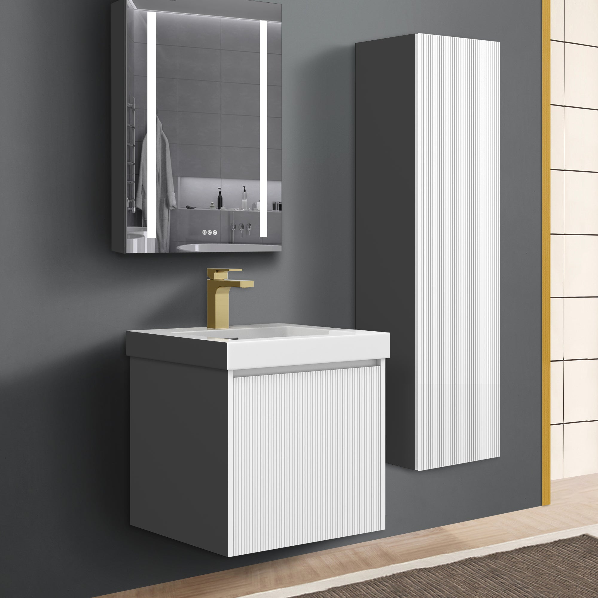 Positano 20'' Vanity✔️Base Cabinet Only
