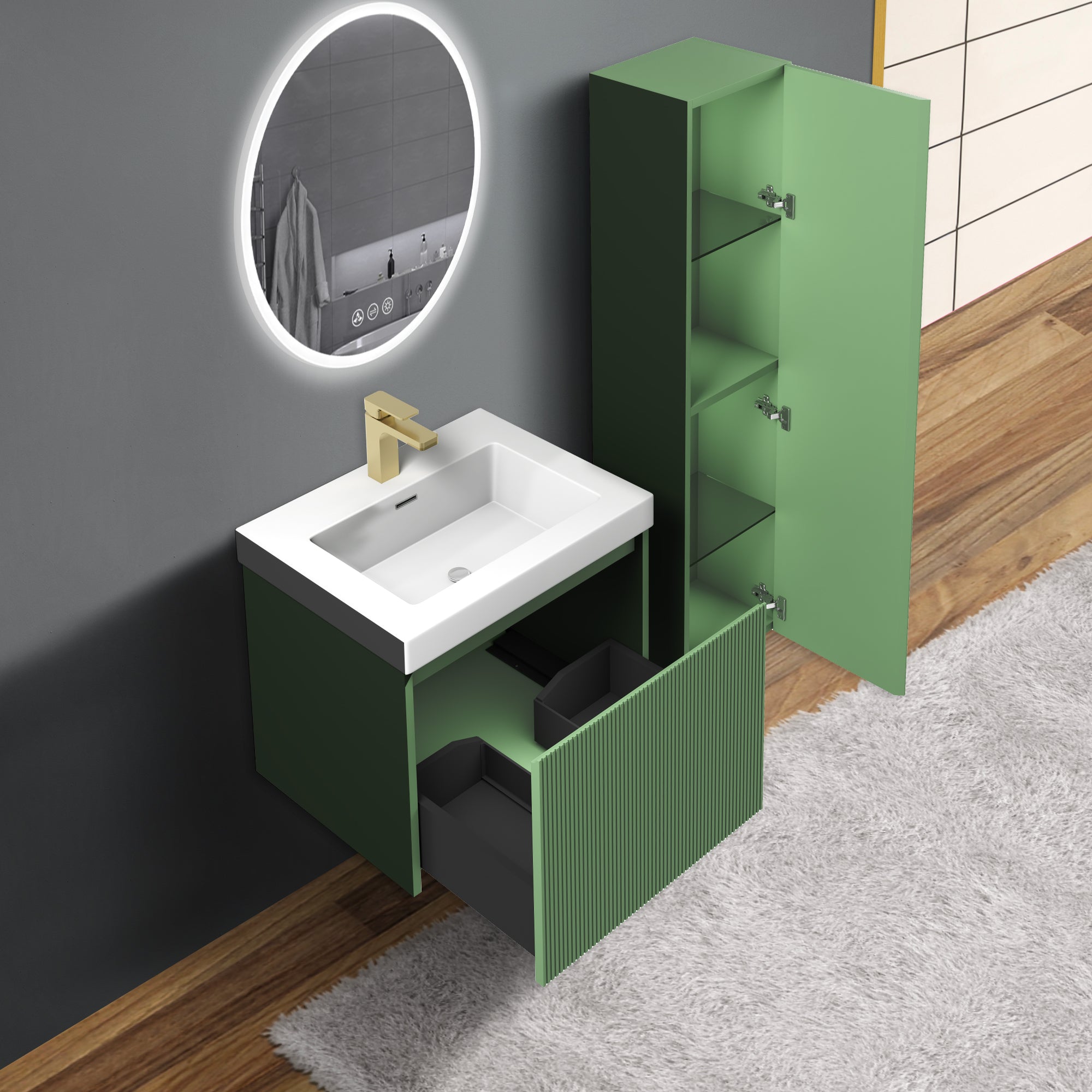 Positano 24'' Vanity✔️Base Cabinet Only