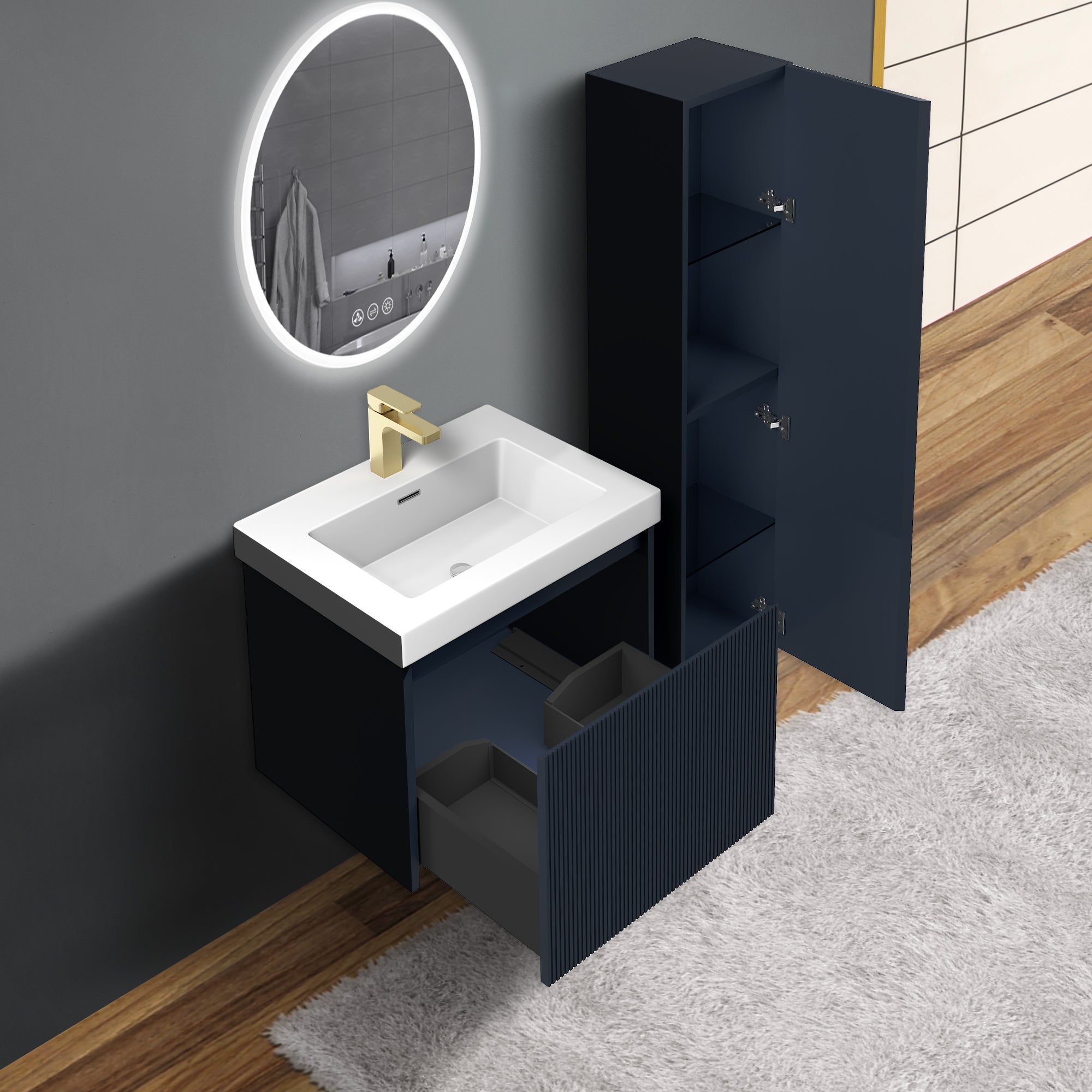Positano 24'' Vanity✔️Base Cabinet Only
