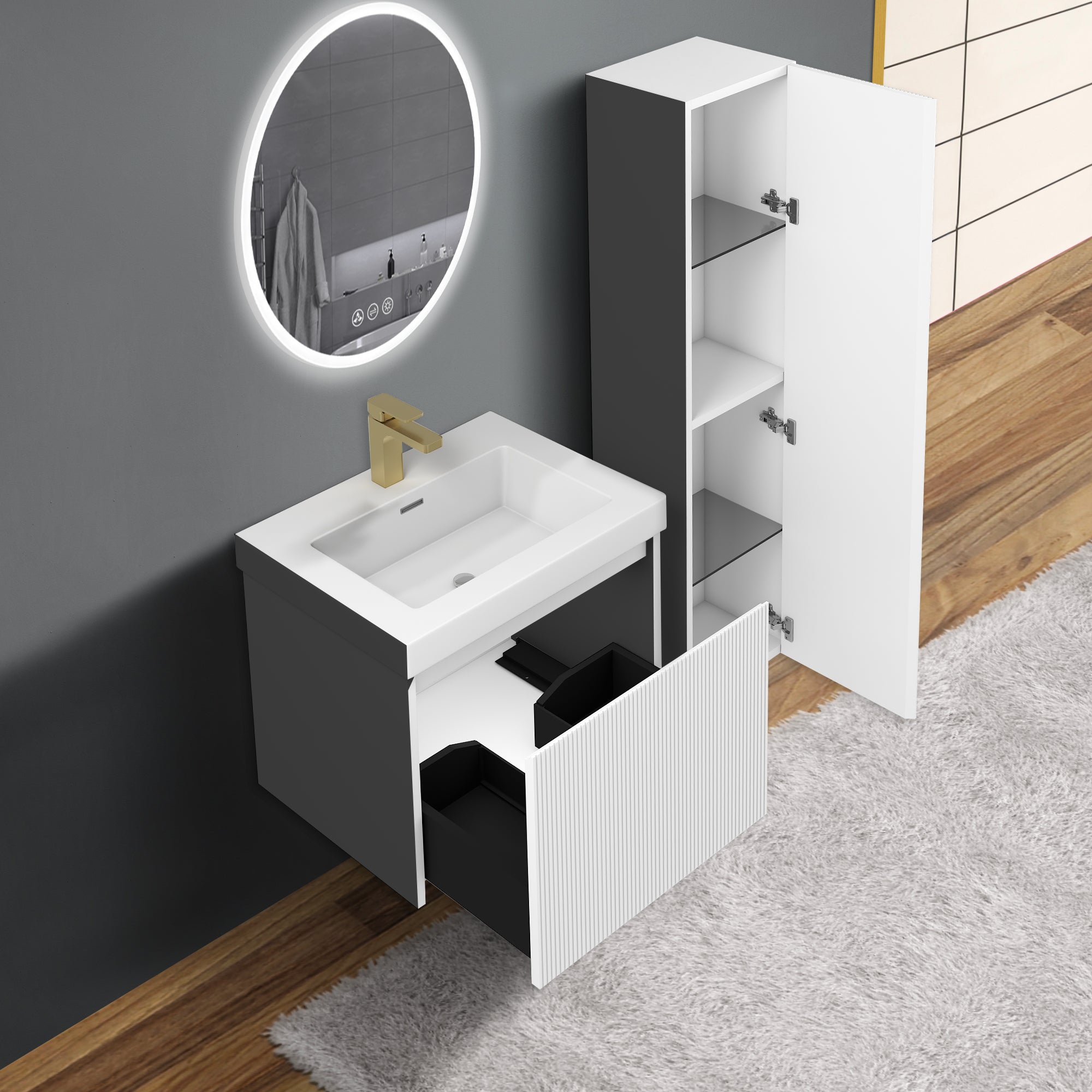 Positano 24'' Vanity✔️Base Cabinet Only