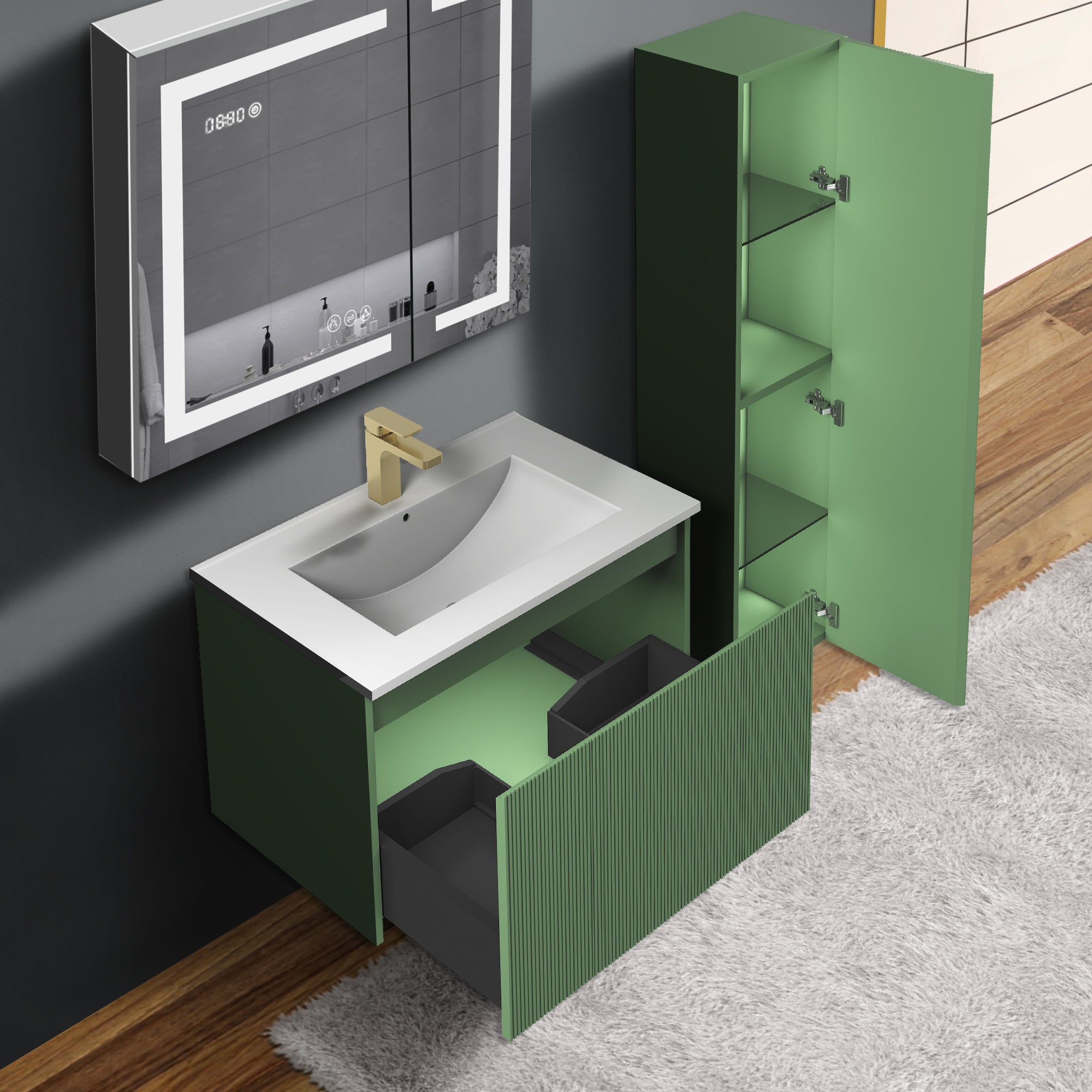 Positano 30'' Vanity✔️Base Cabinet Only