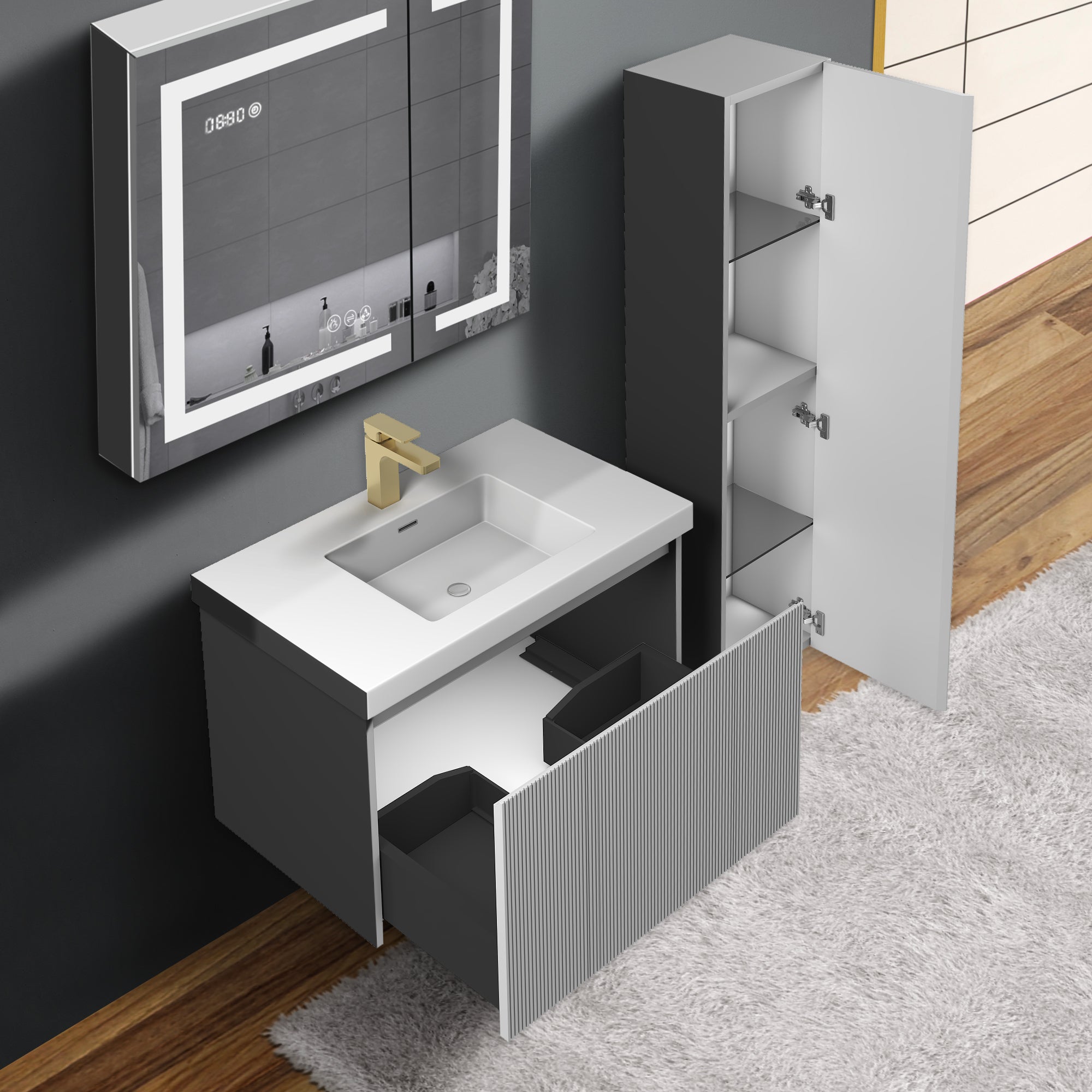 Positano 30'' Vanity✔️Base Cabinet Only