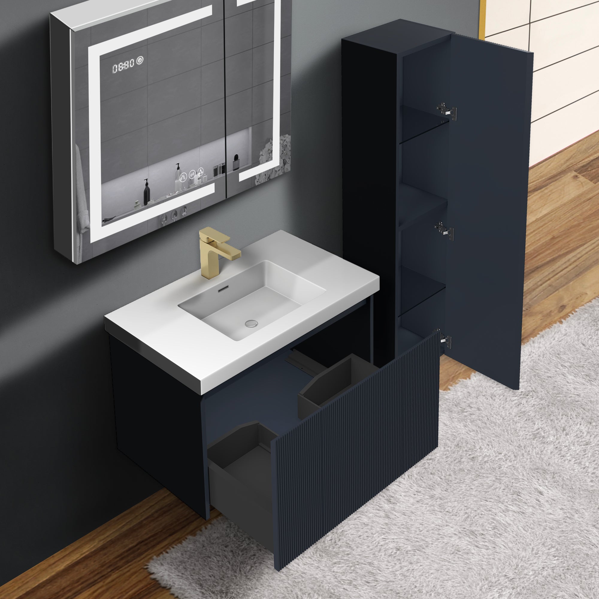 Positano 30'' Vanity✔️Base Cabinet Only