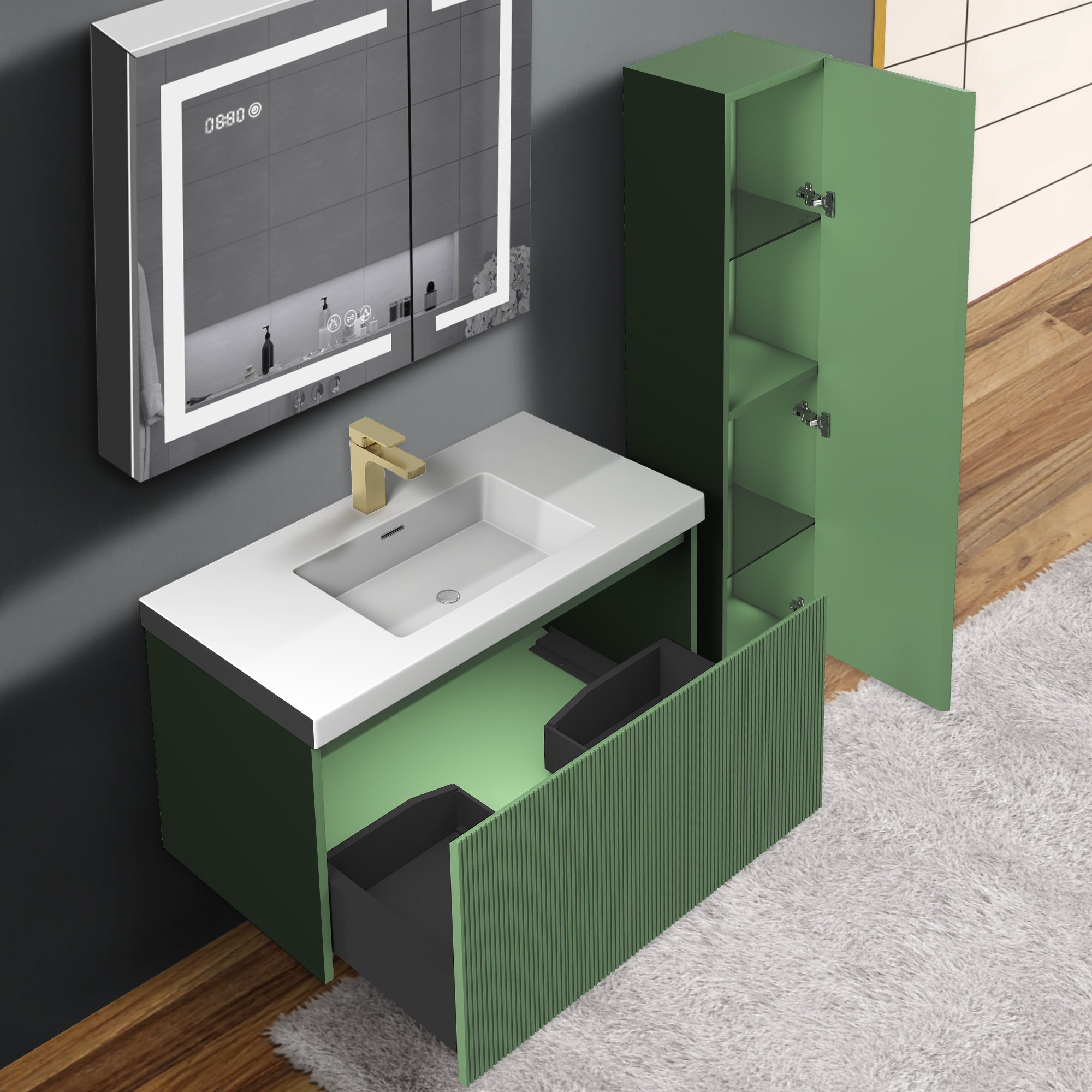 Positano 36'' Vanity✔️Base Cabinet Only