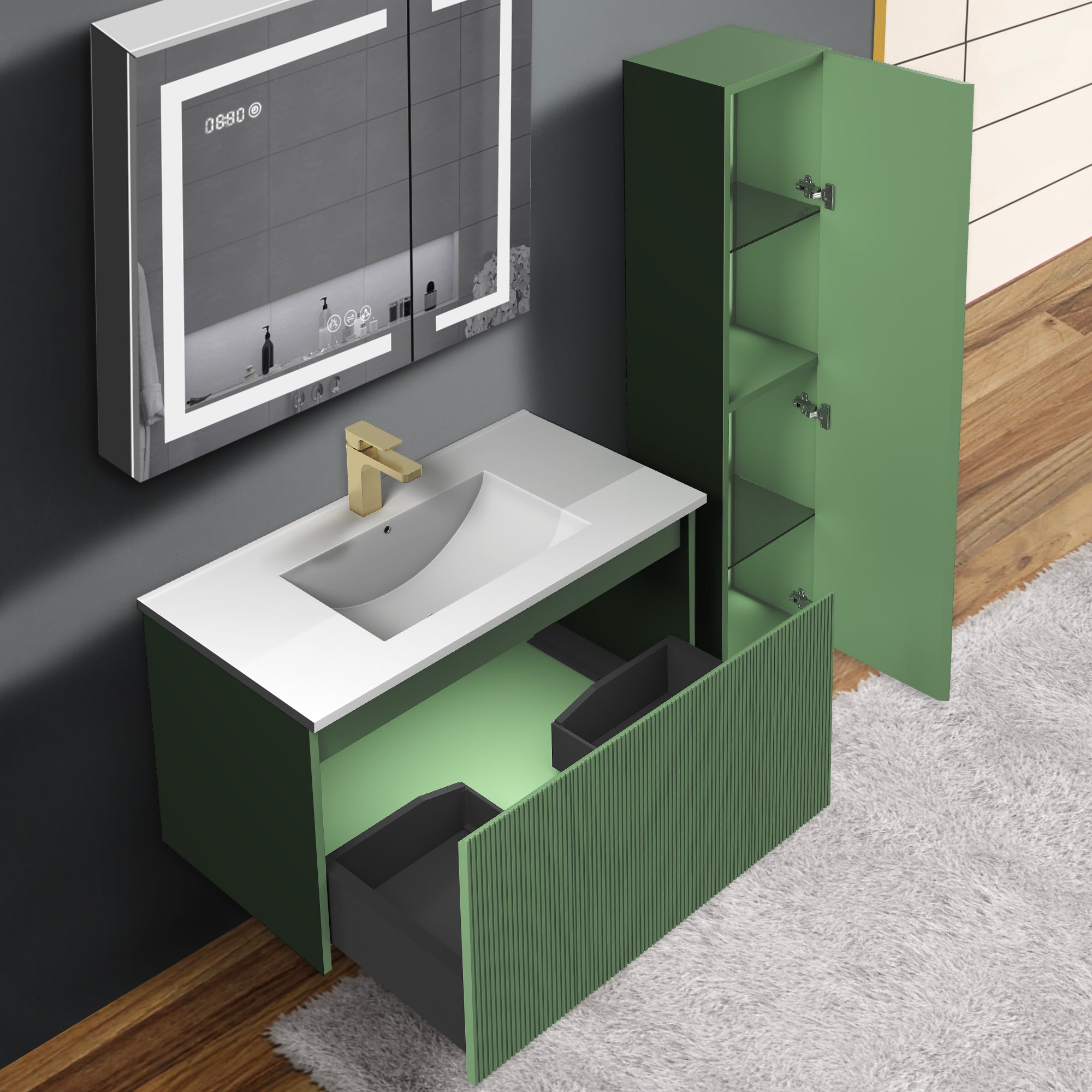 Positano 36'' Vanity✔️Base Cabinet Only