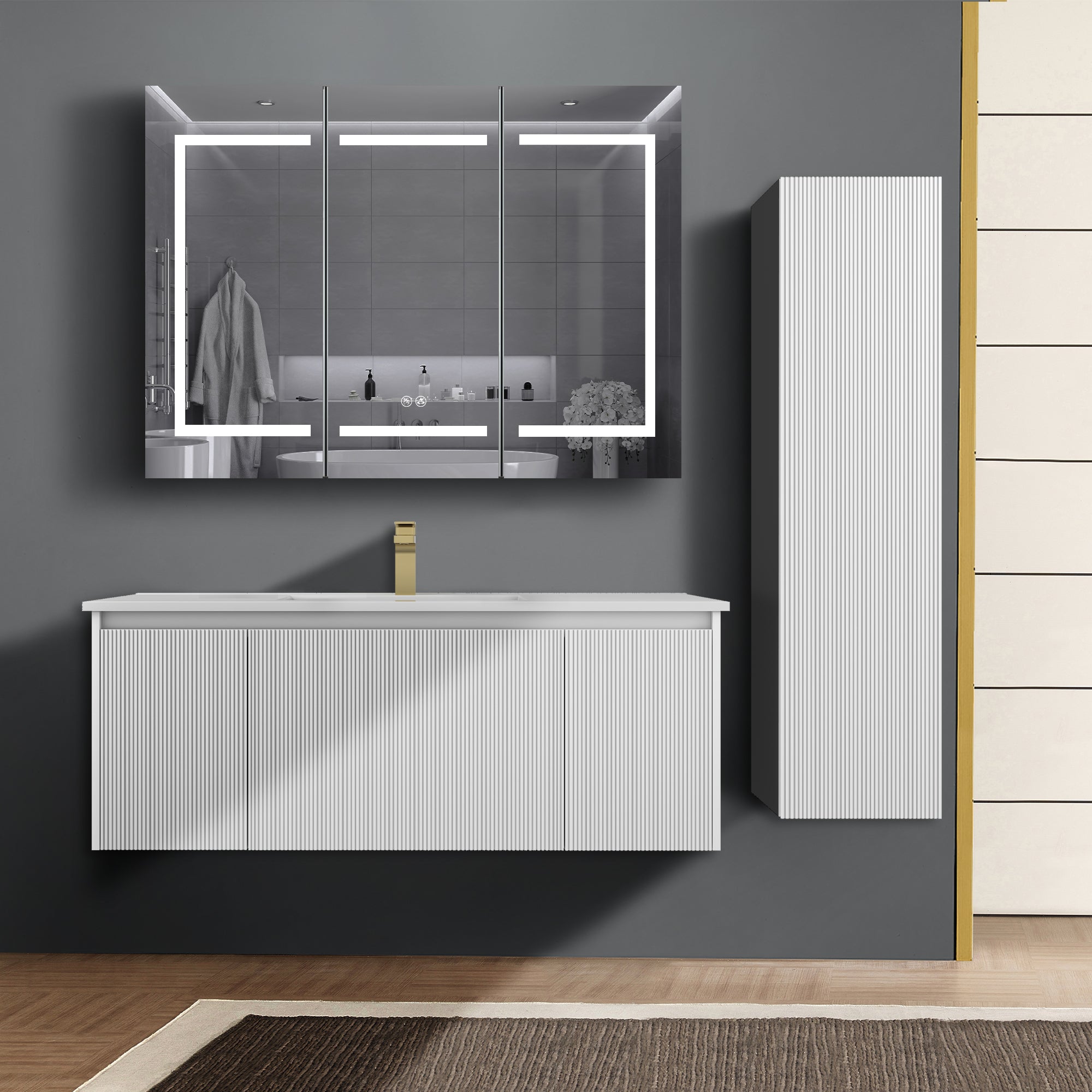 Positano 48'' Single Vanity ✔️Base Cabinet Only