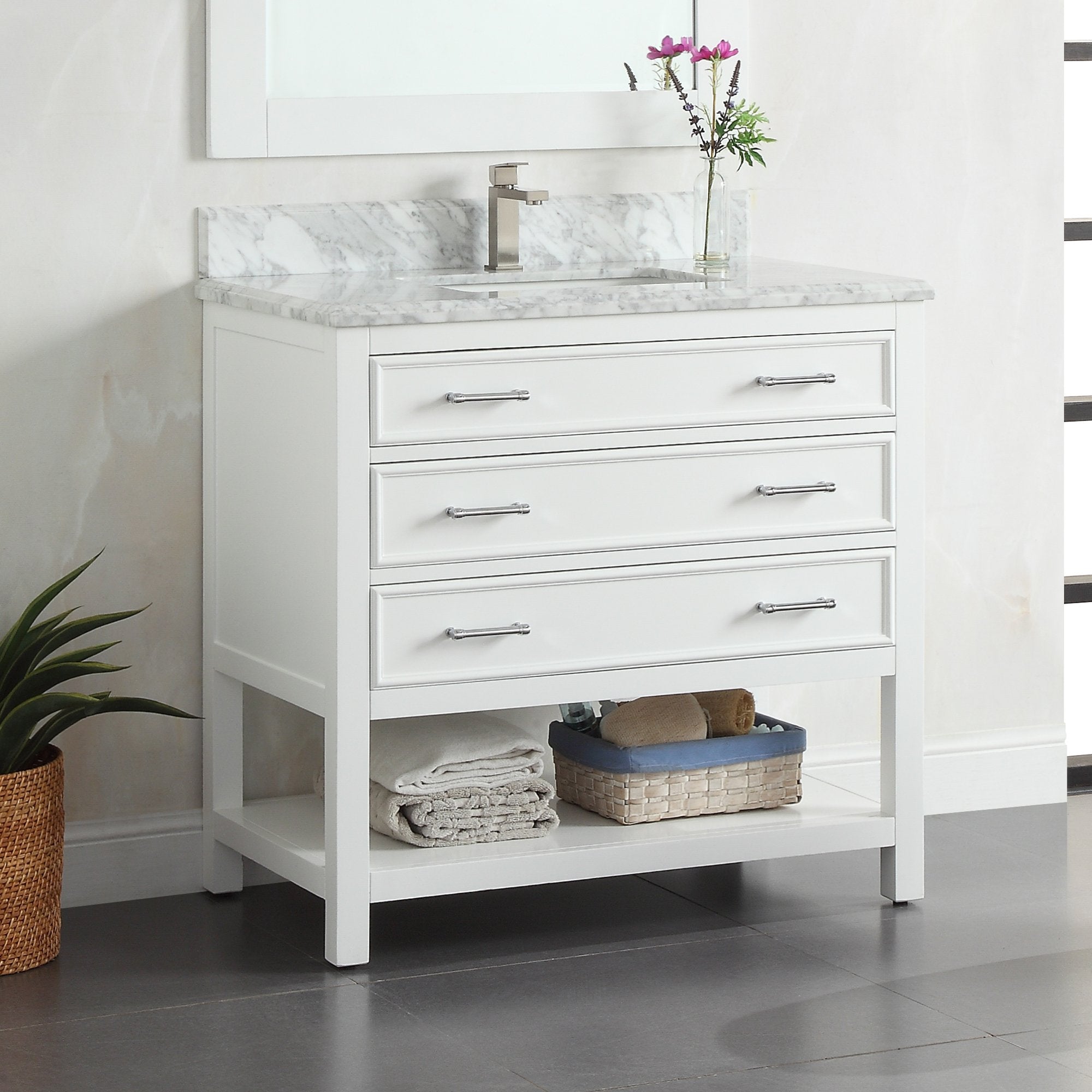 1912 Series 36Inch Bathroom Vanity Cabinet Set