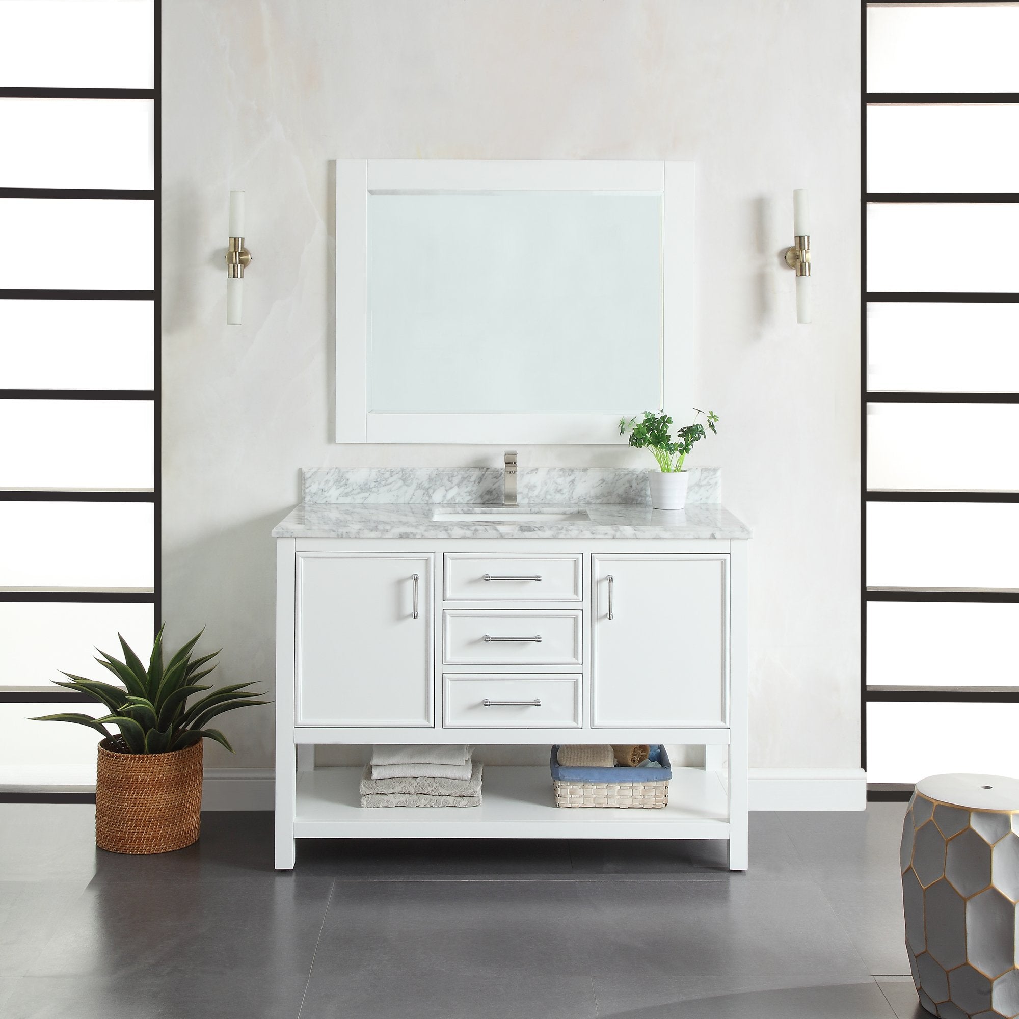 1912 Series 48in. Bathroom Vanity Cabinet Set