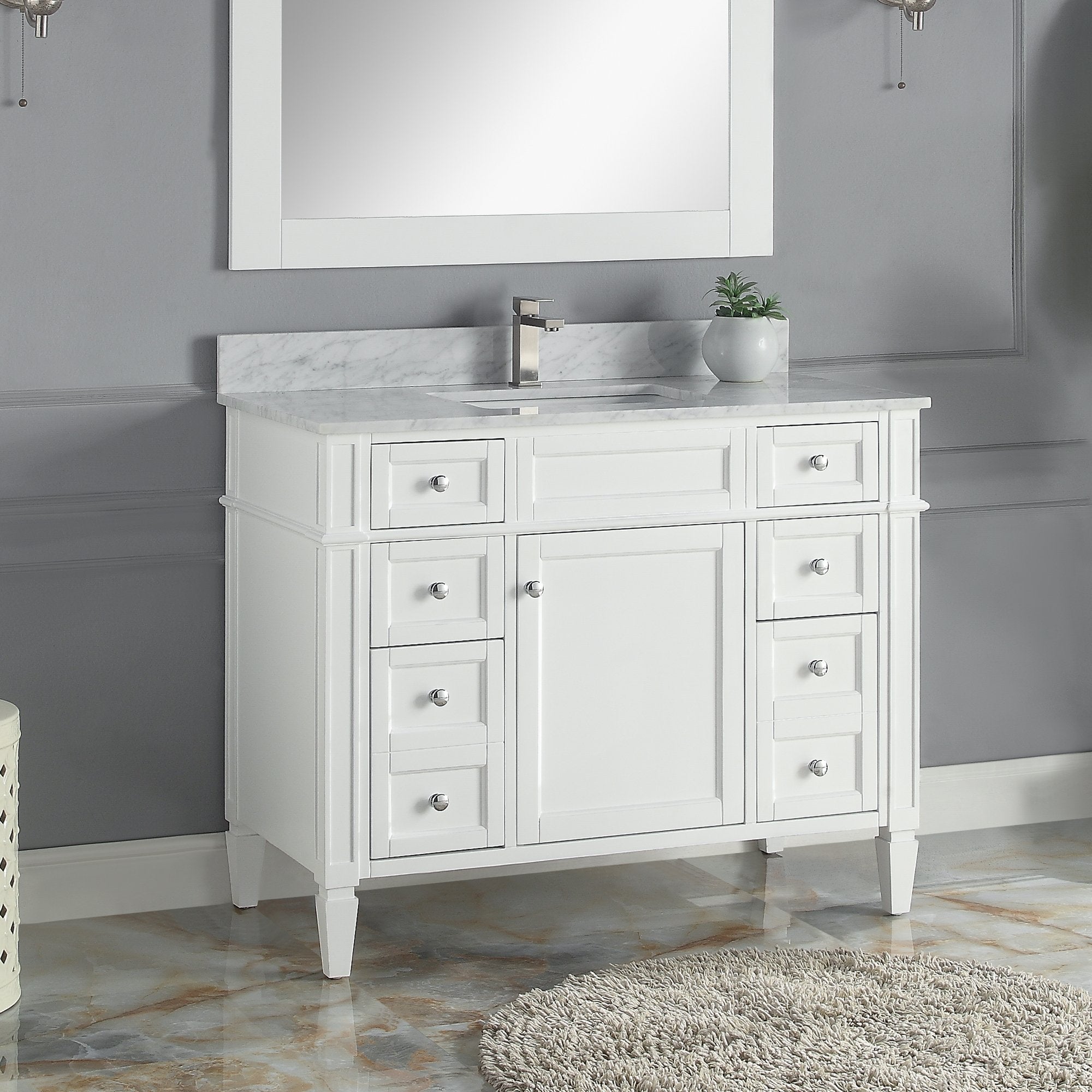 1916 Series 42in. Bathroom Vanity Cabinet Set