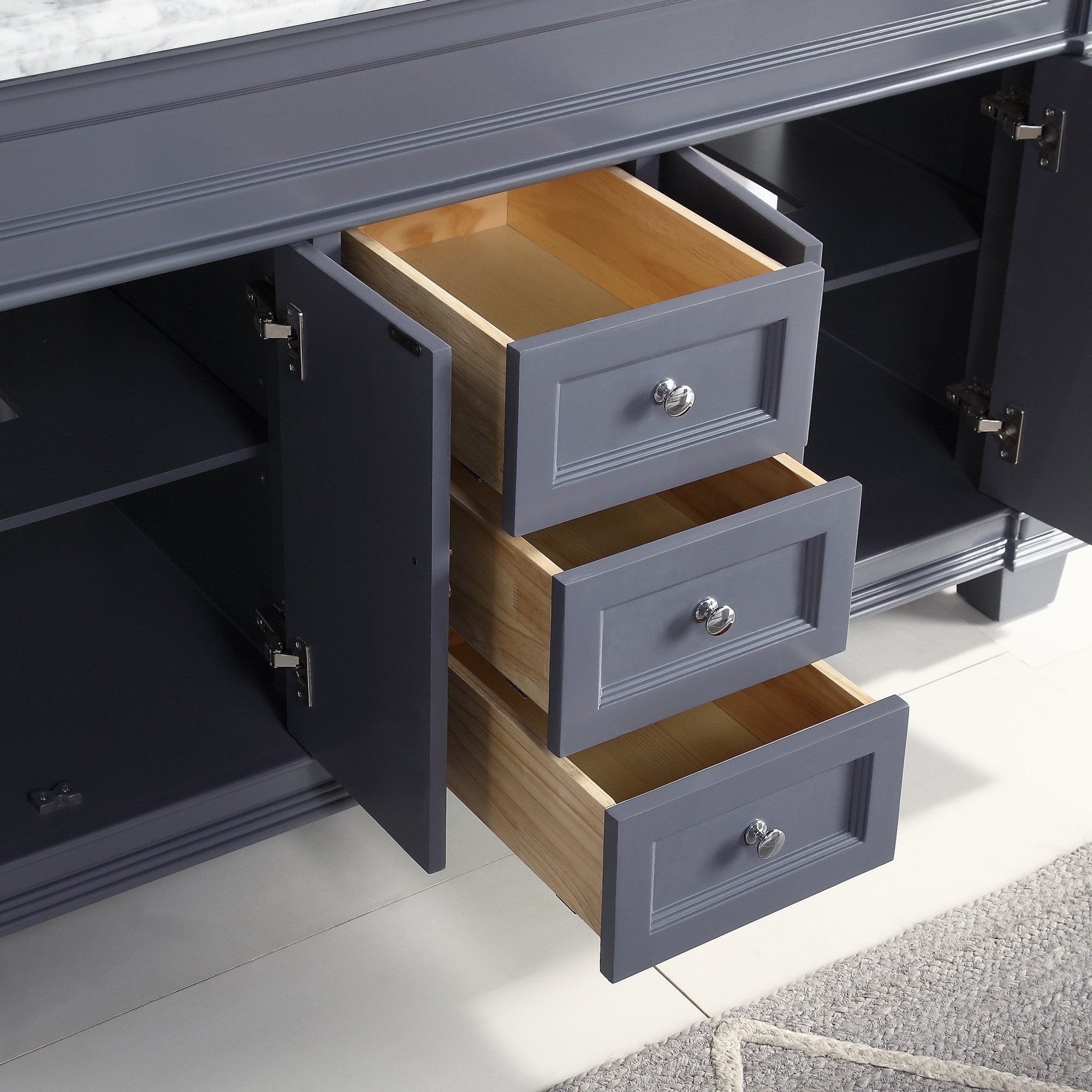 1917 Series 60in. Bathroom Vanity Cabinet Set