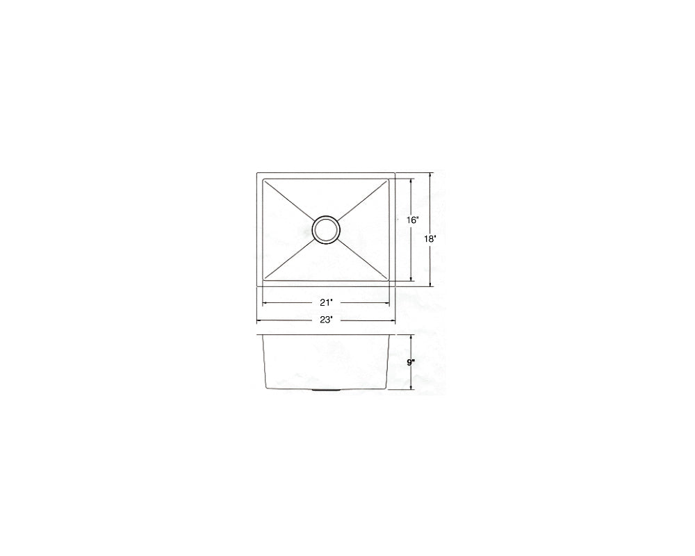 Granite Composite Under-Mount 23'' x 18'' Single Bowl  Sink KGU23189