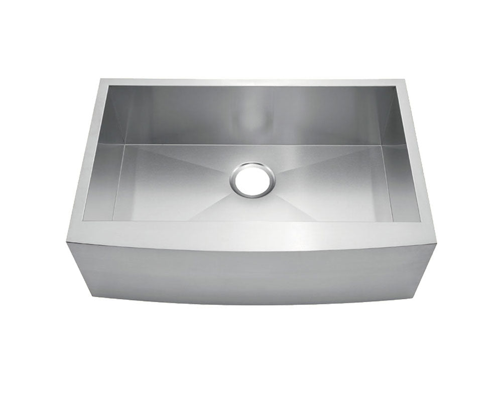 Zero radius Single Bowl 30'' x 20'' Apron Sink KSF302010S