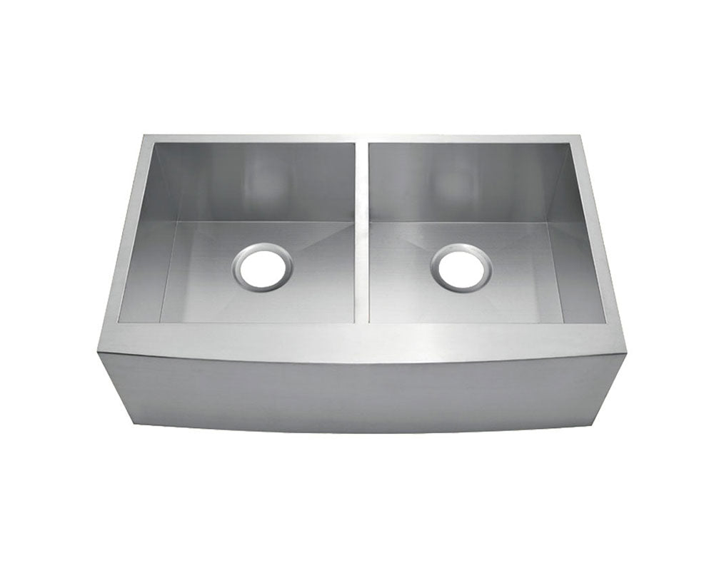 Zero Radius Double Bowl 33'' x 20'' Apron Sink KSF332010D
