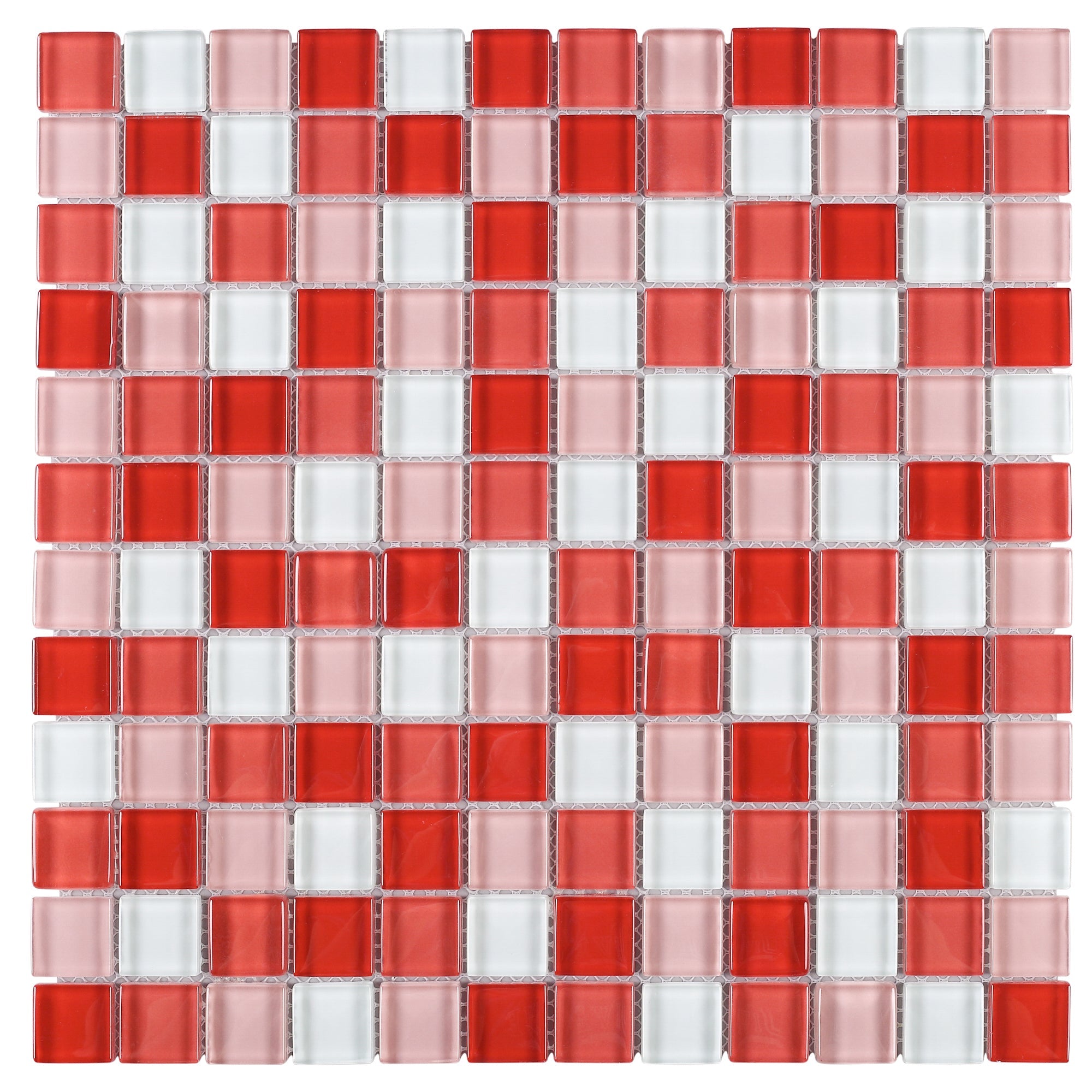 Maple Red 1'' x 1'' Square Glass Mosaic Tile