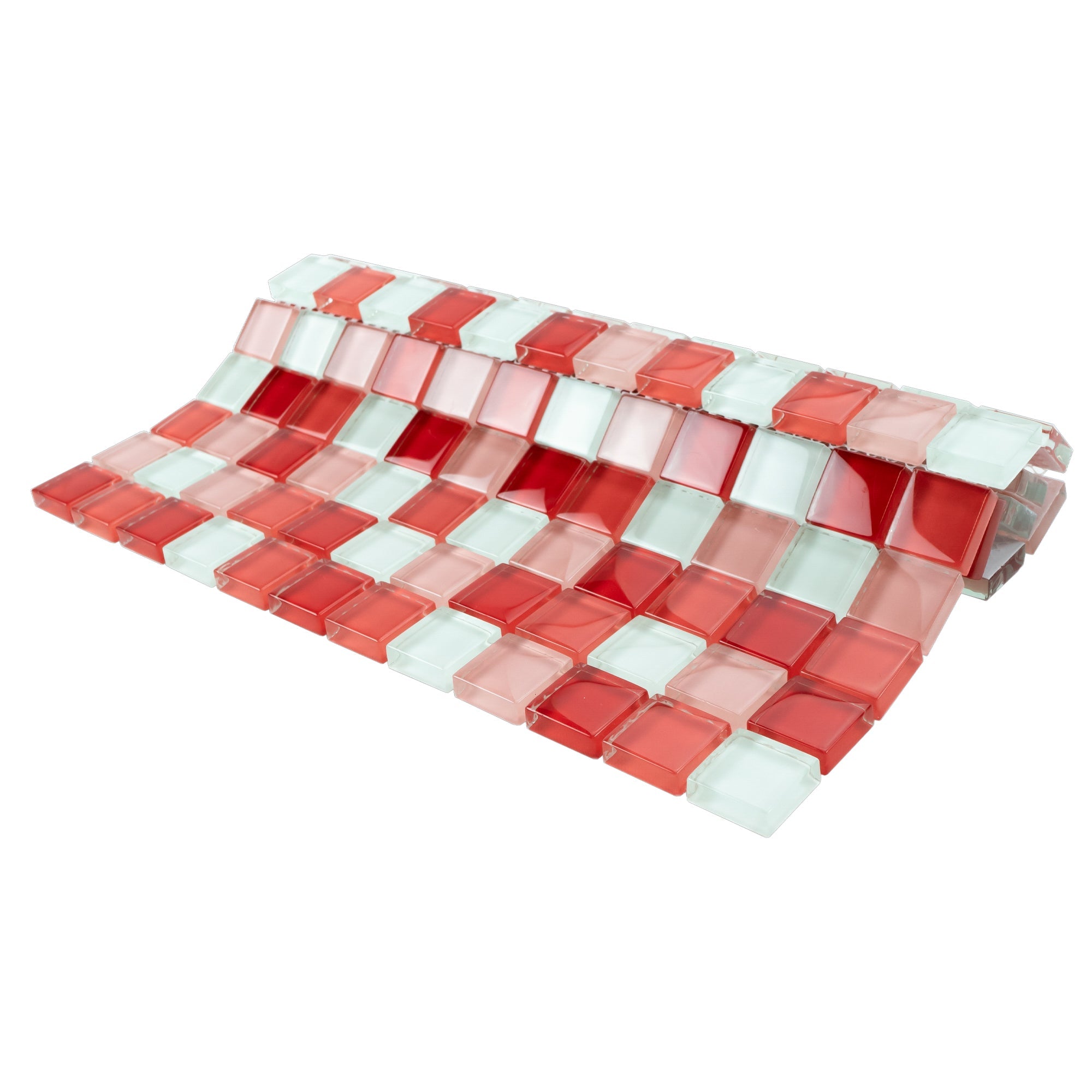 Maple Red 1'' x 1'' Square Glass Mosaic Tile