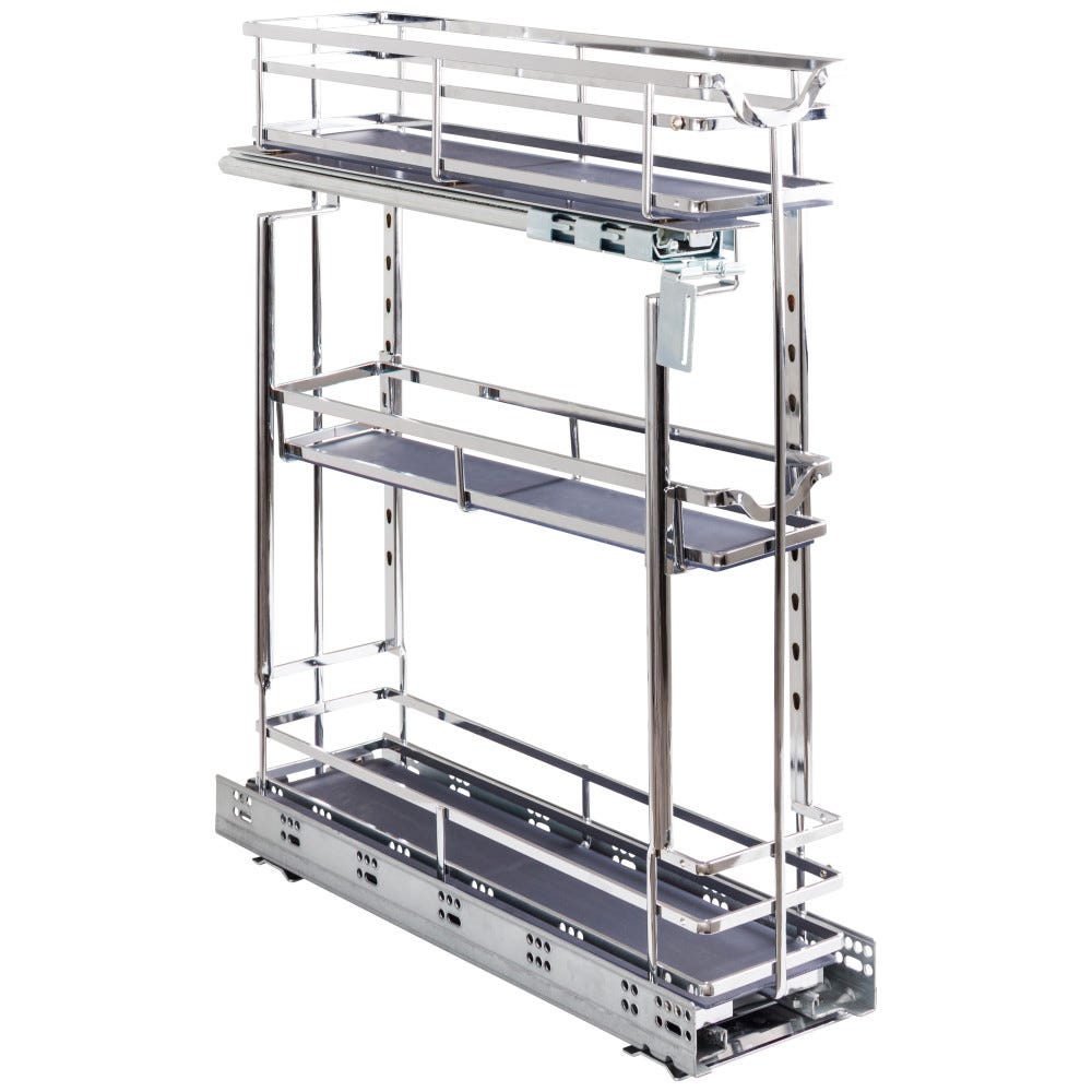 STORAGE WITH STYLE® Metal "No Wiggle" Base Pullout, Pre-assembled with Soft-close Slides