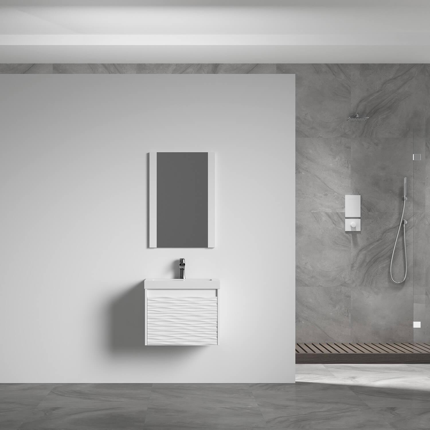 Paris 24 Inch Vanity – Glossy White - ezkitchenbath