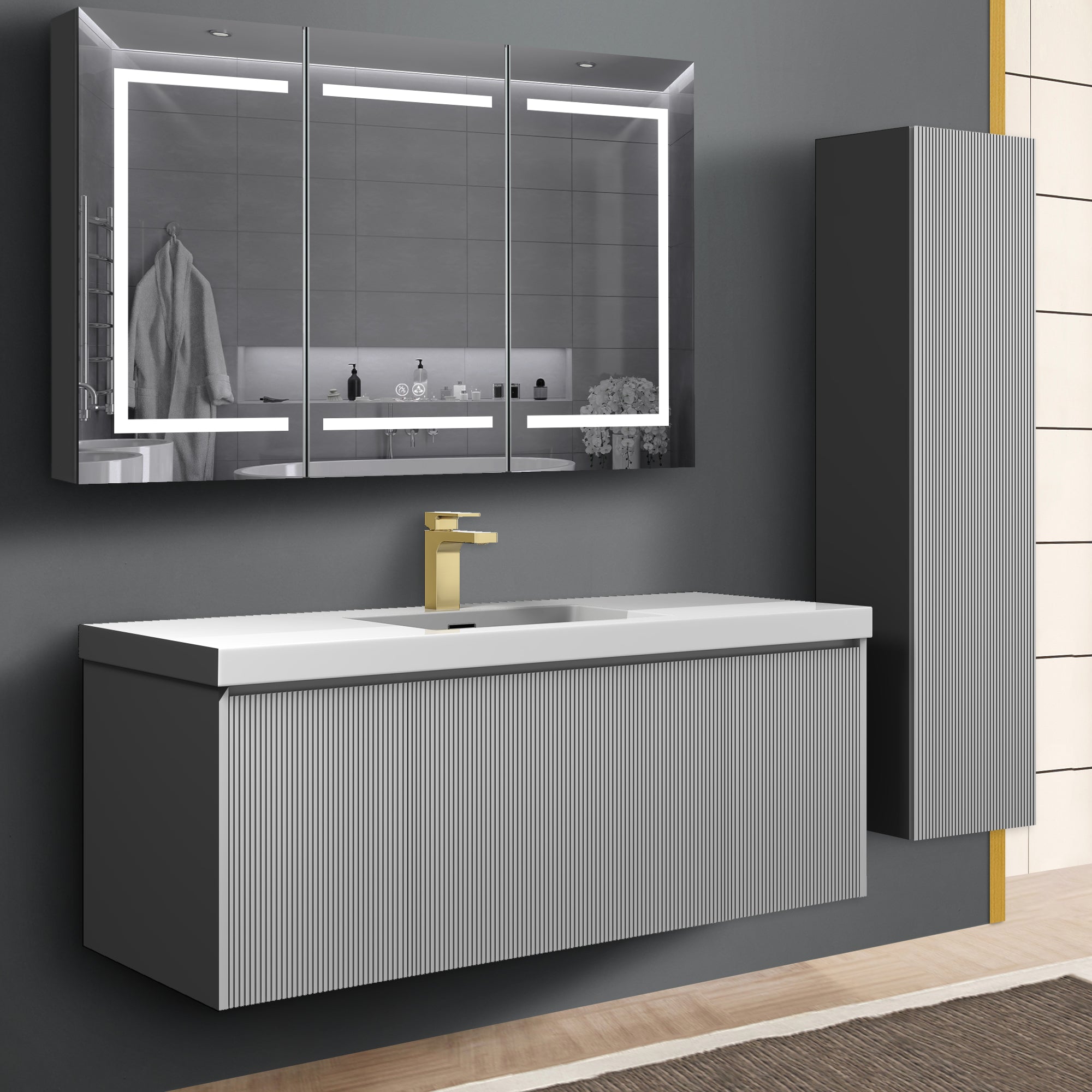 Positano 48'' Single Vanity ✔️Base Cabinet Only