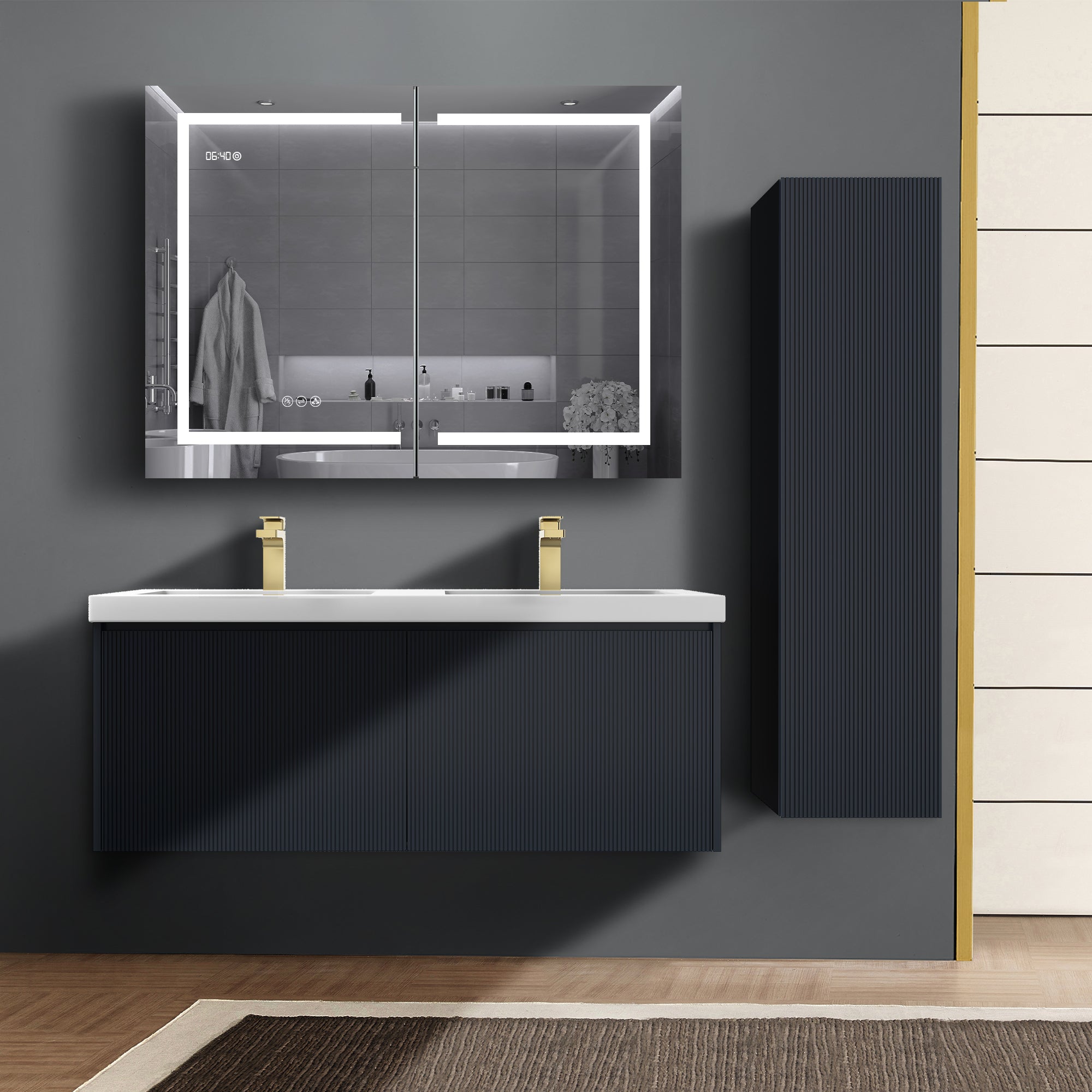Positano 48'' Double Vanity✔️Base Cabinet Only