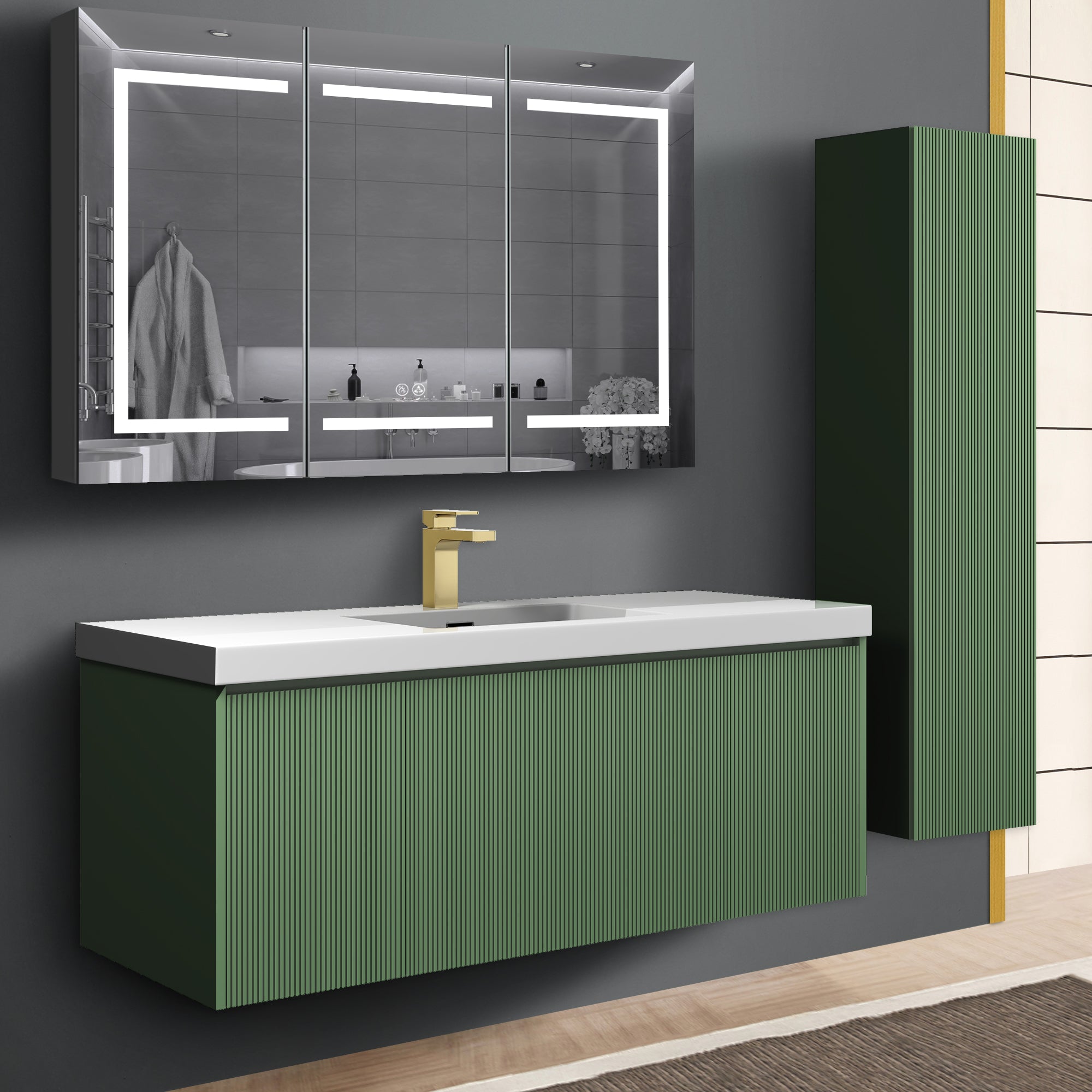 Positano 48'' Single Vanity ✔️Base Cabinet Only