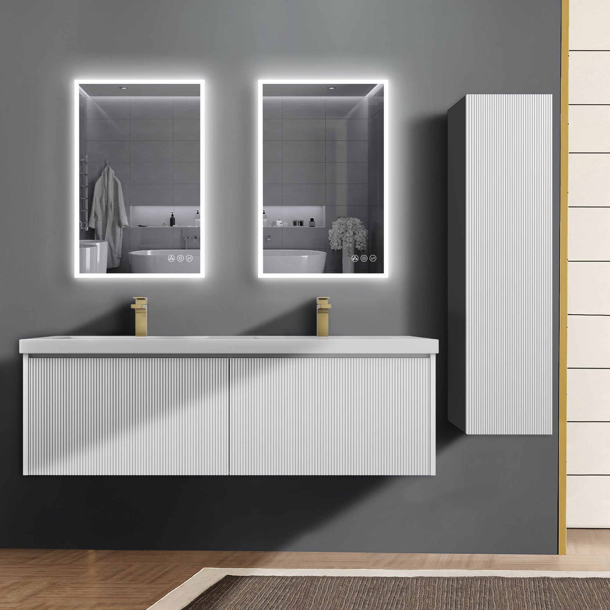 Positano 60'' Double Vanity✔️Base Cabinet Only