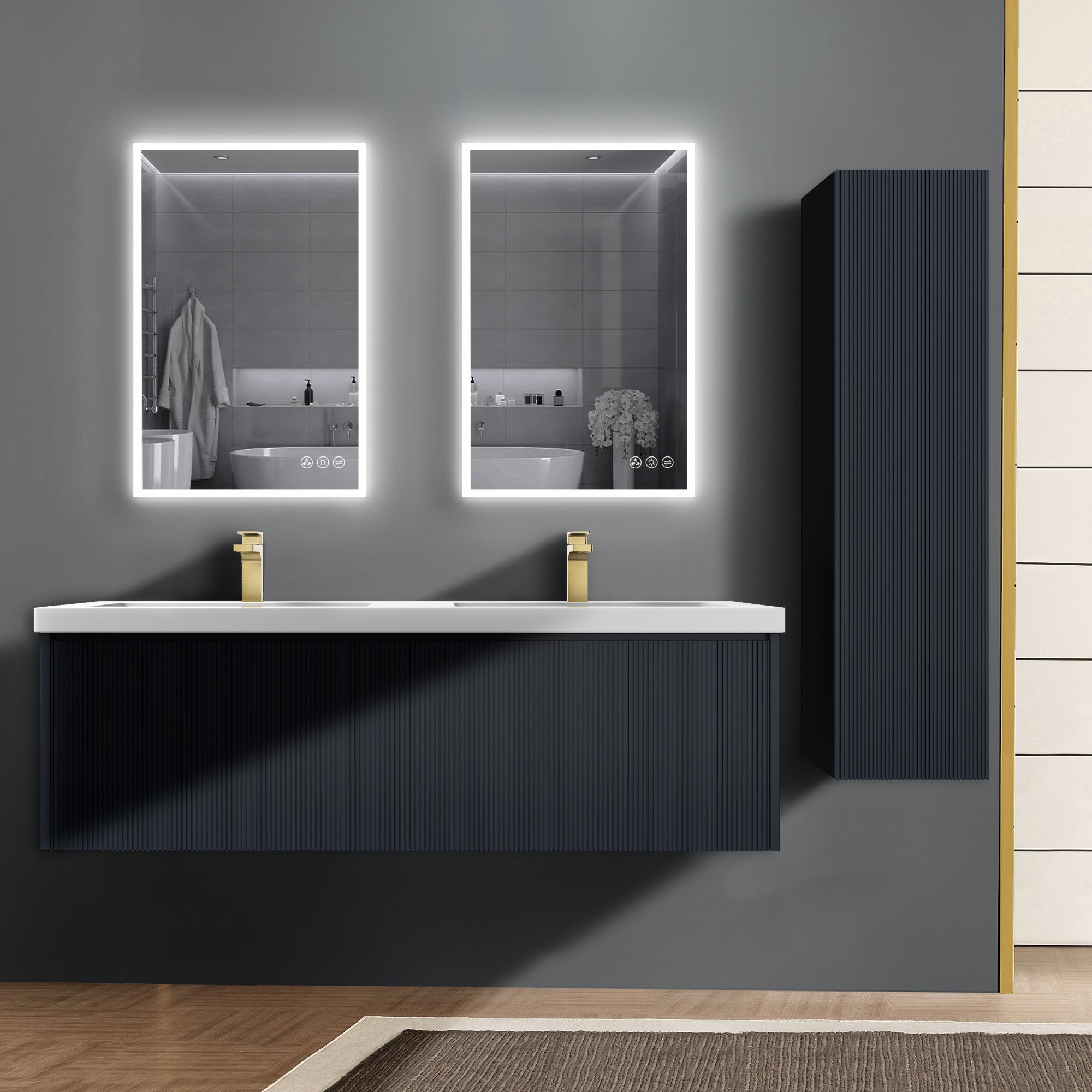 Positano 60'' Double Vanity✔️Base Cabinet Only