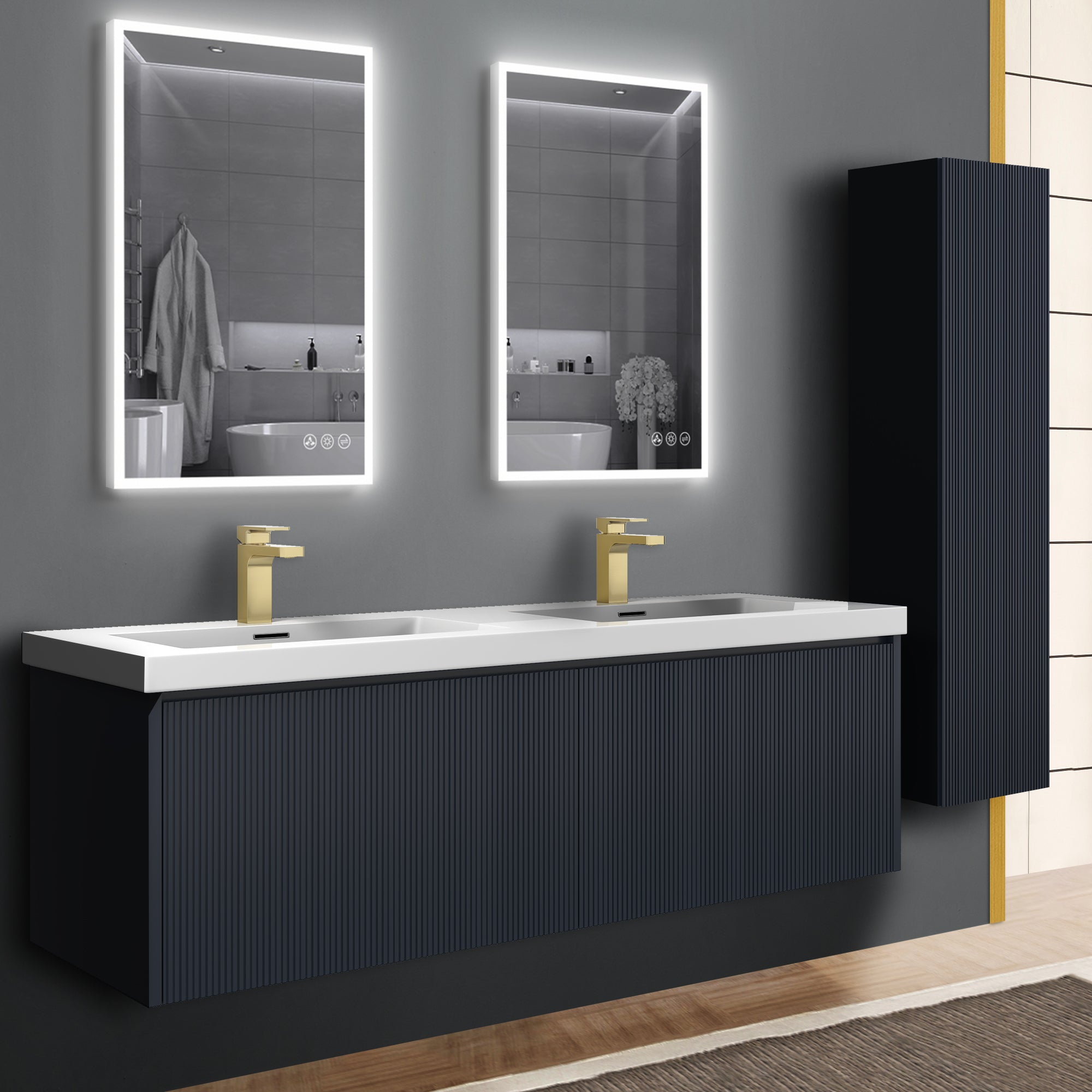 Positano 60'' Double Vanity✔️Base Cabinet Only