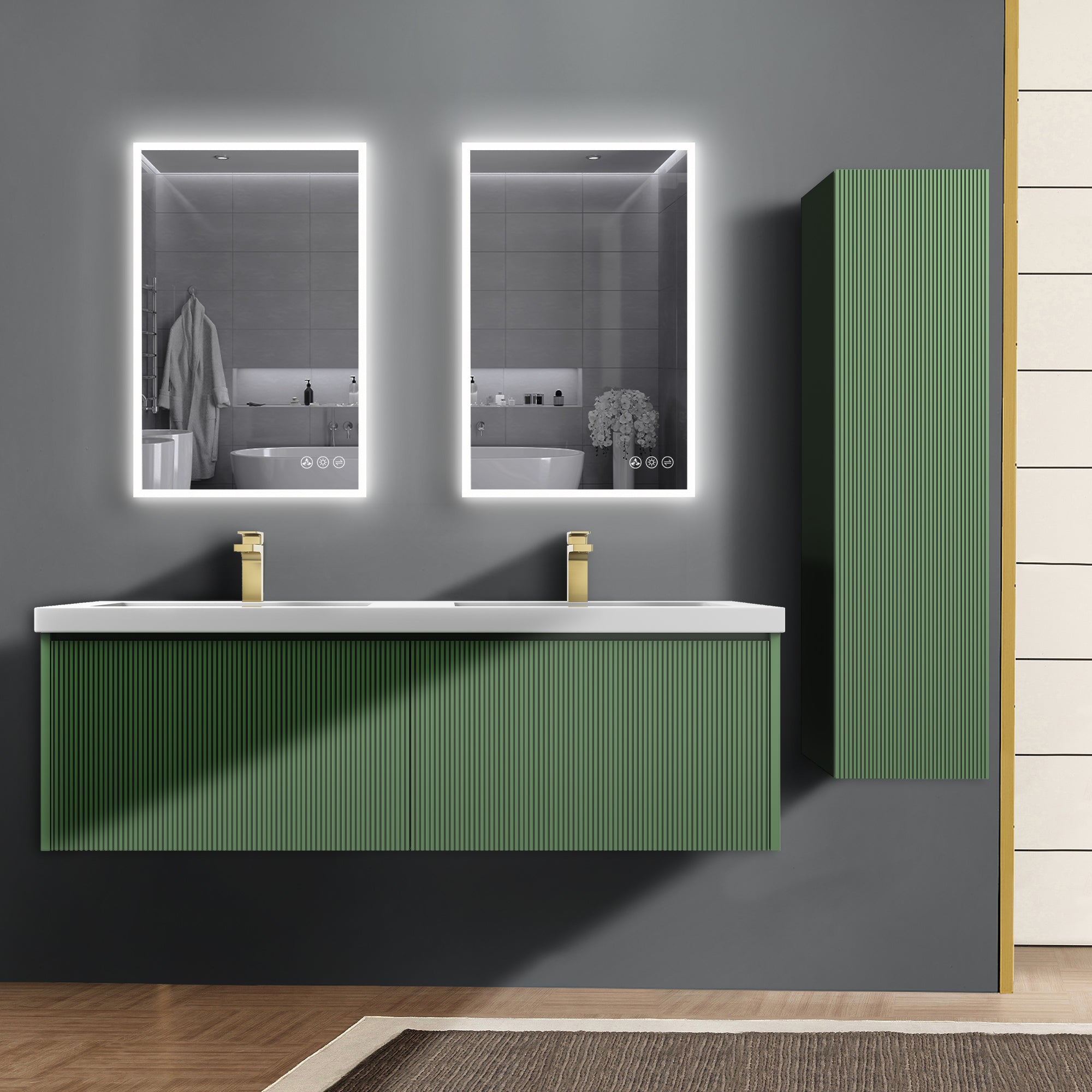 Positano 60'' Double Vanity✔️Base Cabinet Only