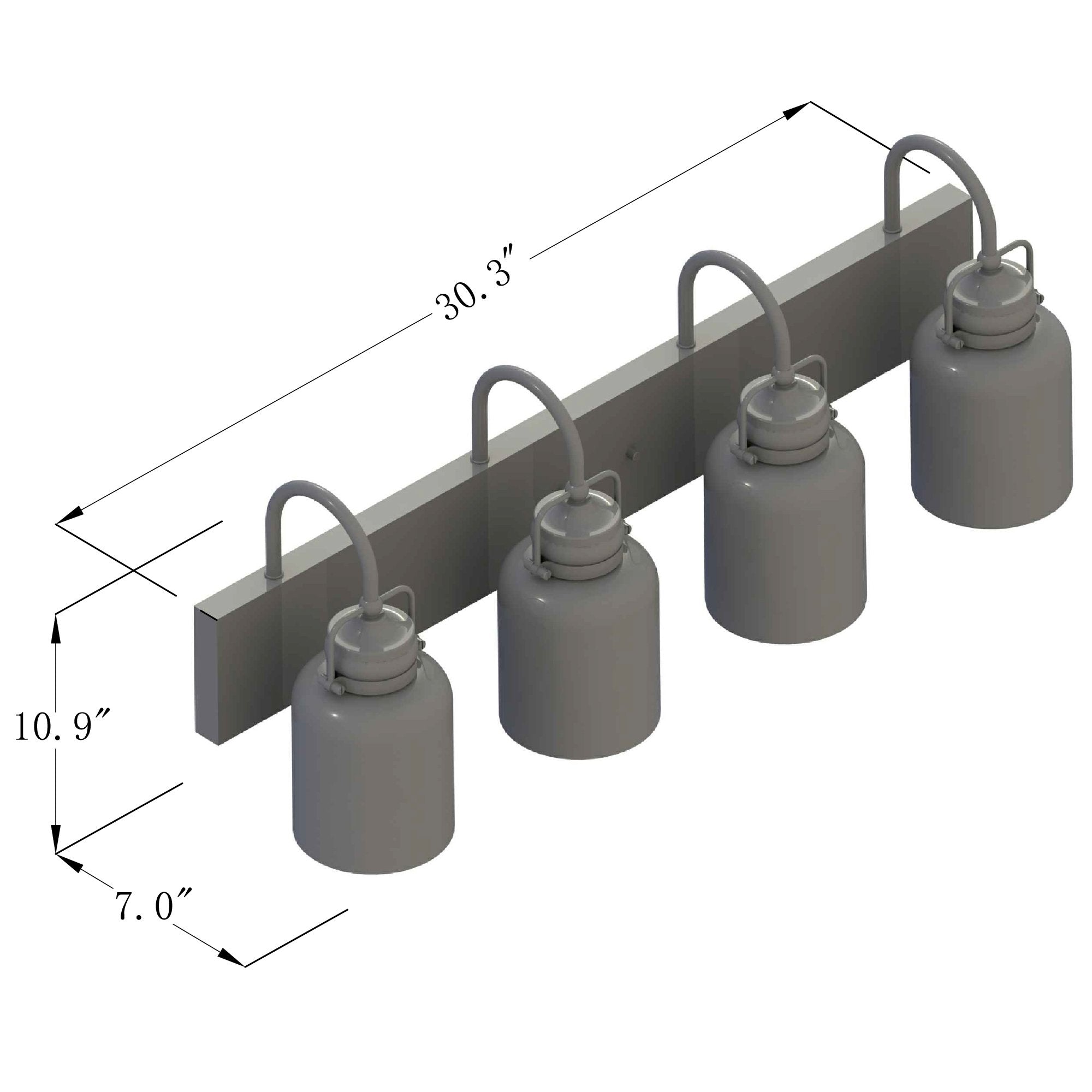 30Inch 4-Light Dimmable LED Vanity Light WL0004