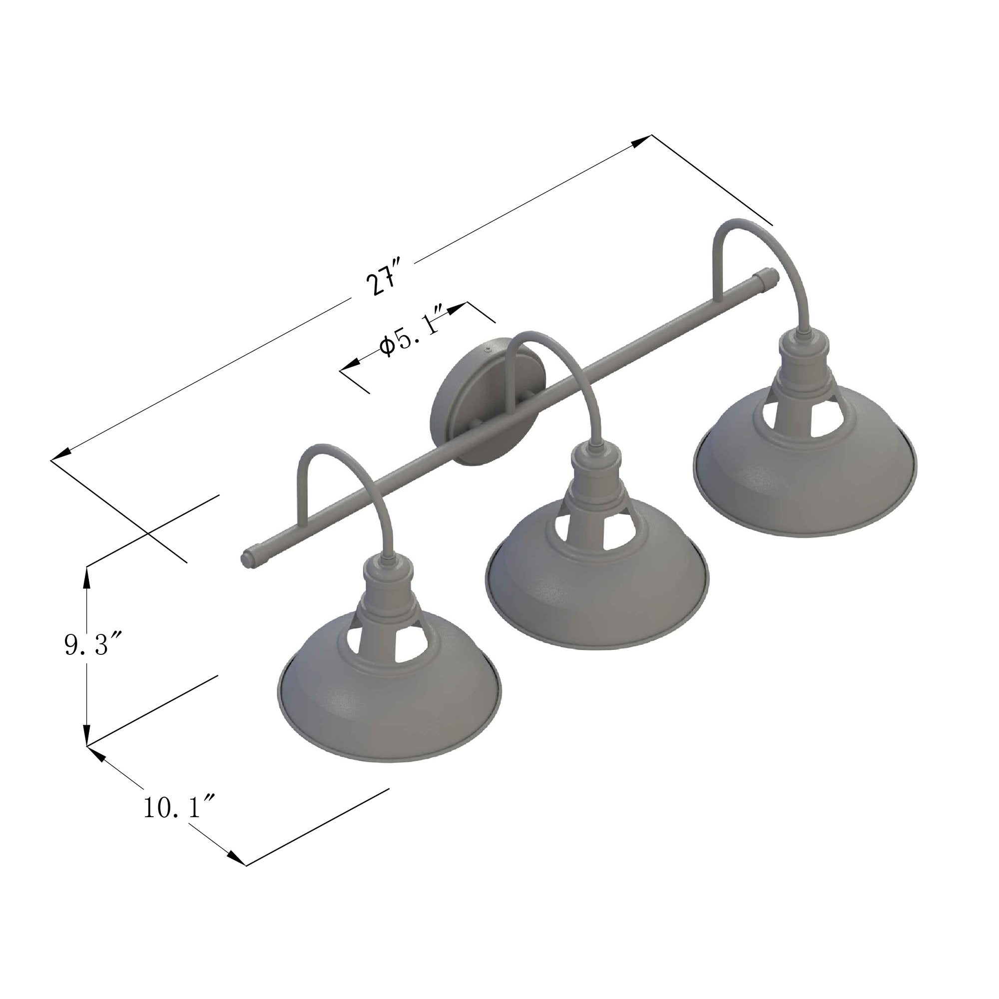 27Inch 3-Light Dimmable LED Vanity Light WL0011