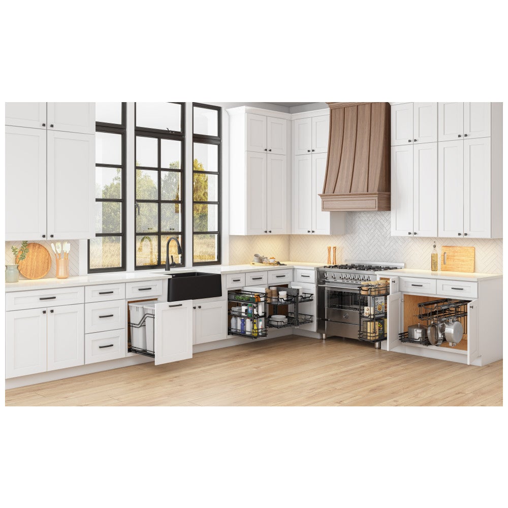 STORAGE WITH STYLE® Metal "No Wiggle" Base Pullout, Pre-assembled with Soft-close Slides