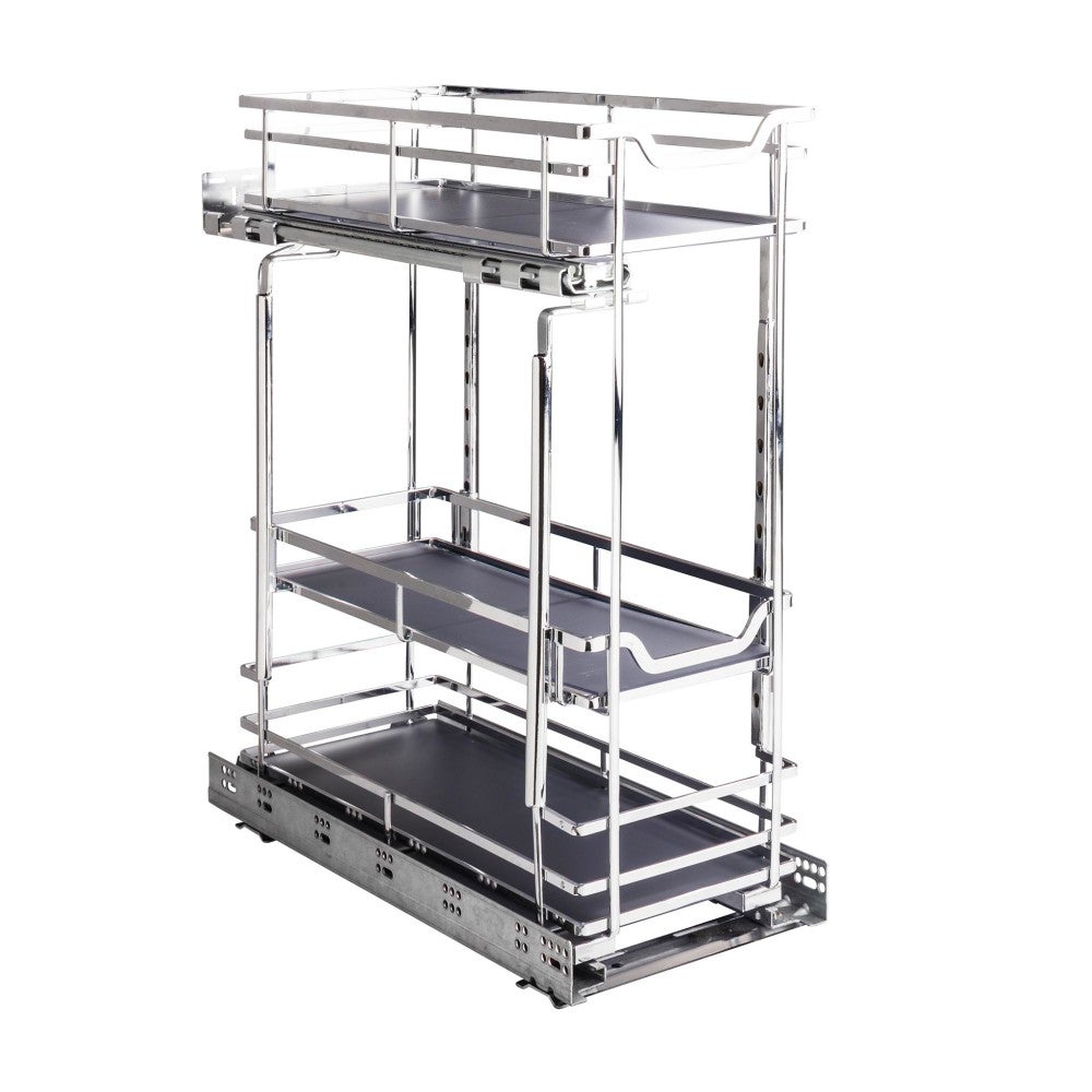 STORAGE WITH STYLE® Metal "No Wiggle" Base Pullout, Pre-assembled with Soft-close Slides