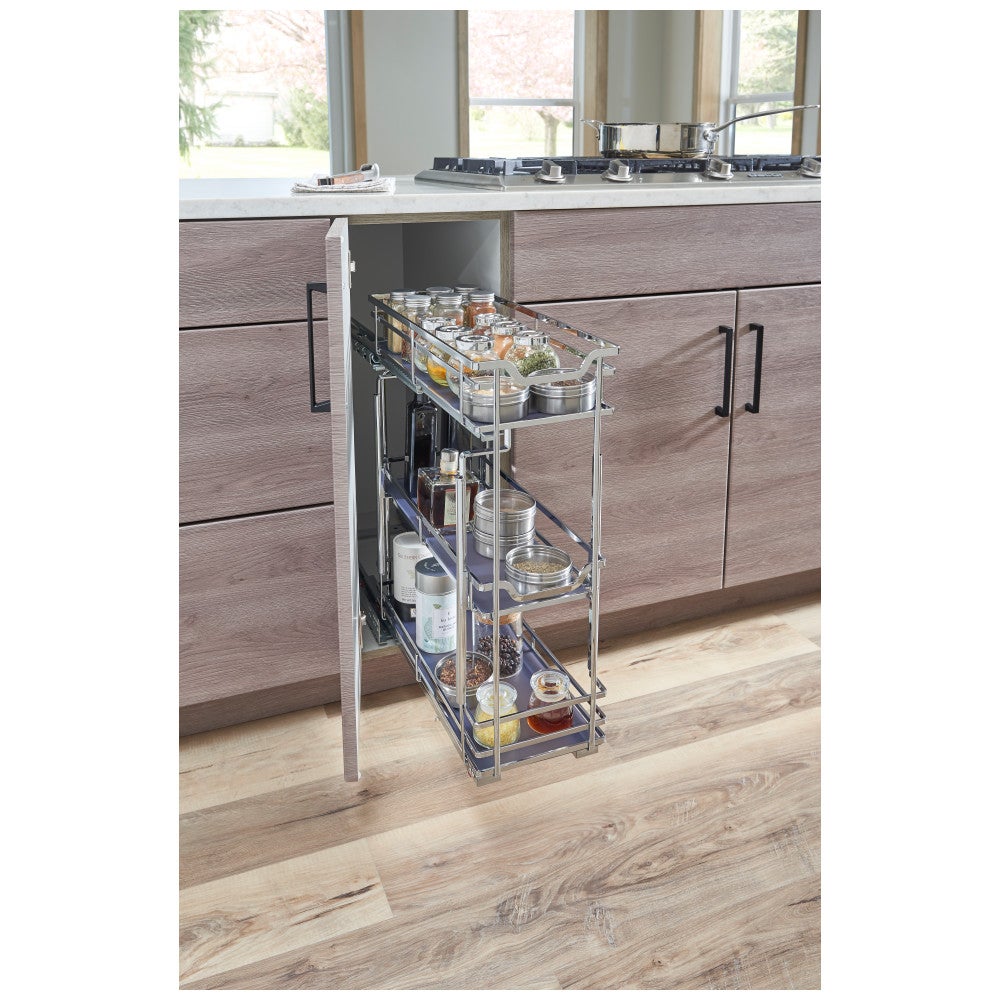 STORAGE WITH STYLE® Metal "No Wiggle" Base Pullout, Pre-assembled with Soft-close Slides