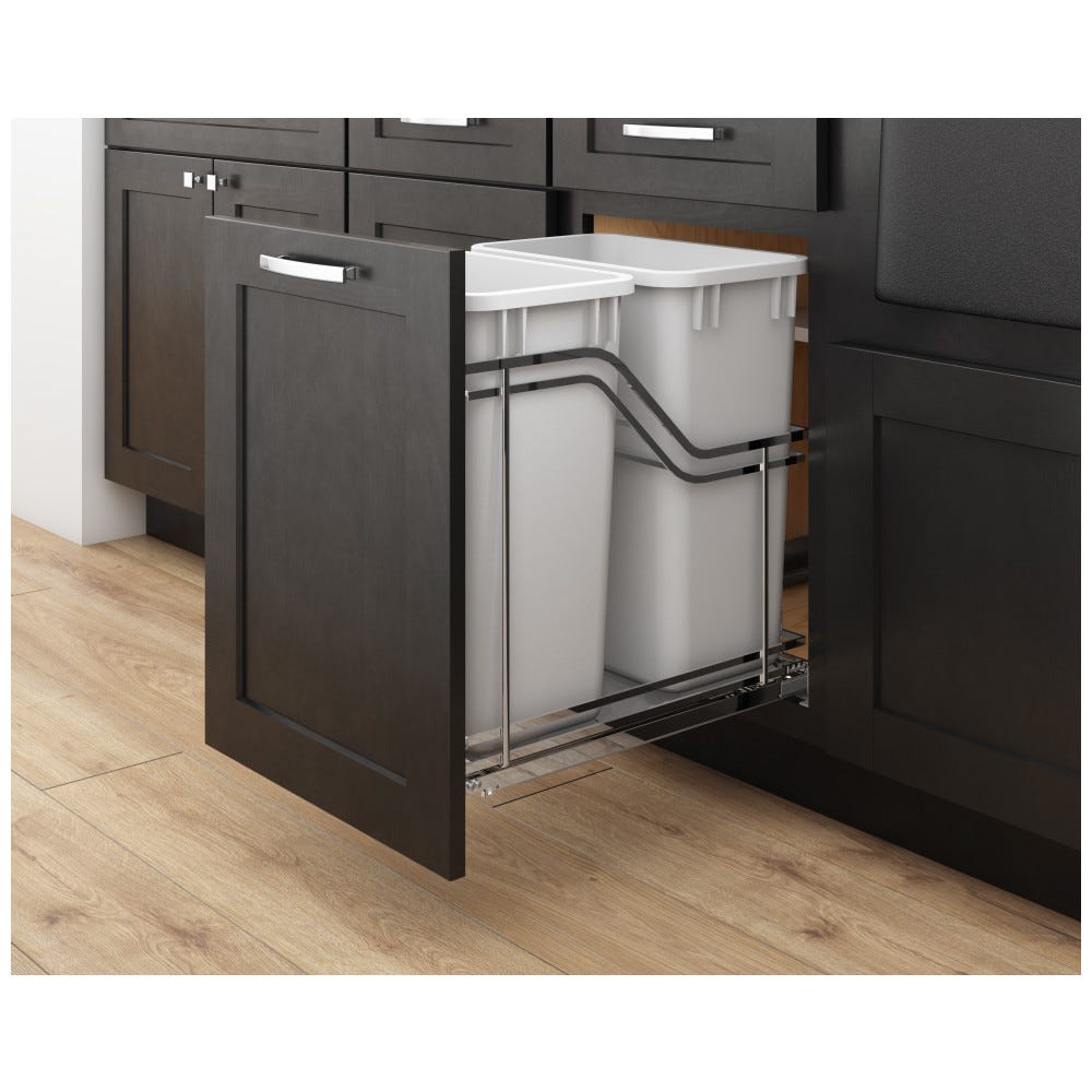 STORAGE WITH STYLE® Metal Soft-close Trashcan Pullout