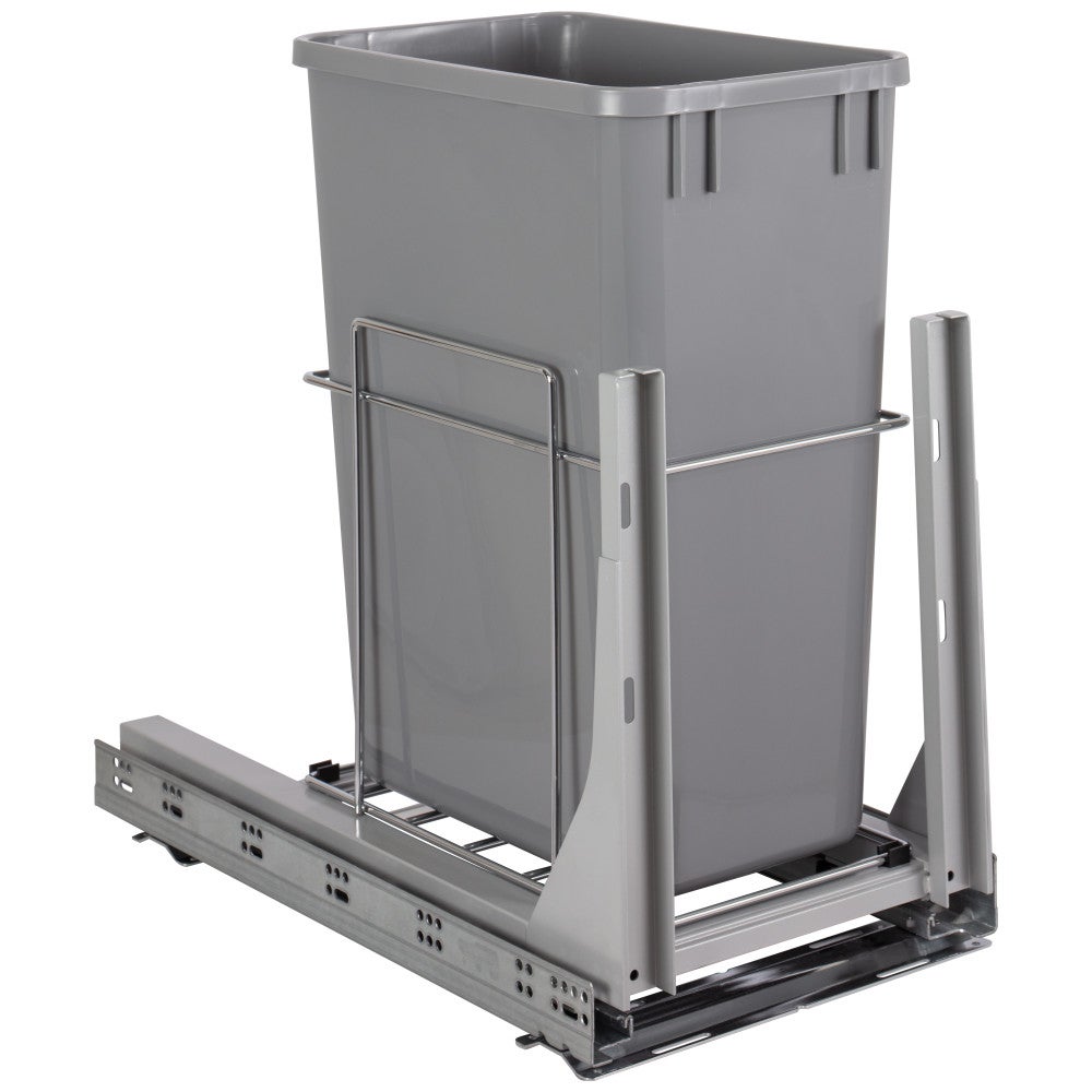 Wire Double Trashcan Pullout with Soft-close Slides