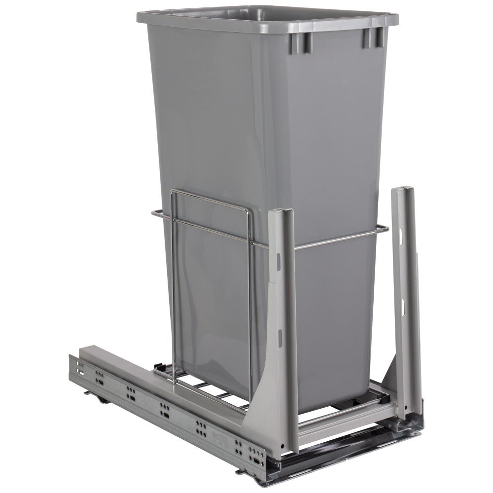 Wire Double Trashcan Pullout with Soft-close Slides